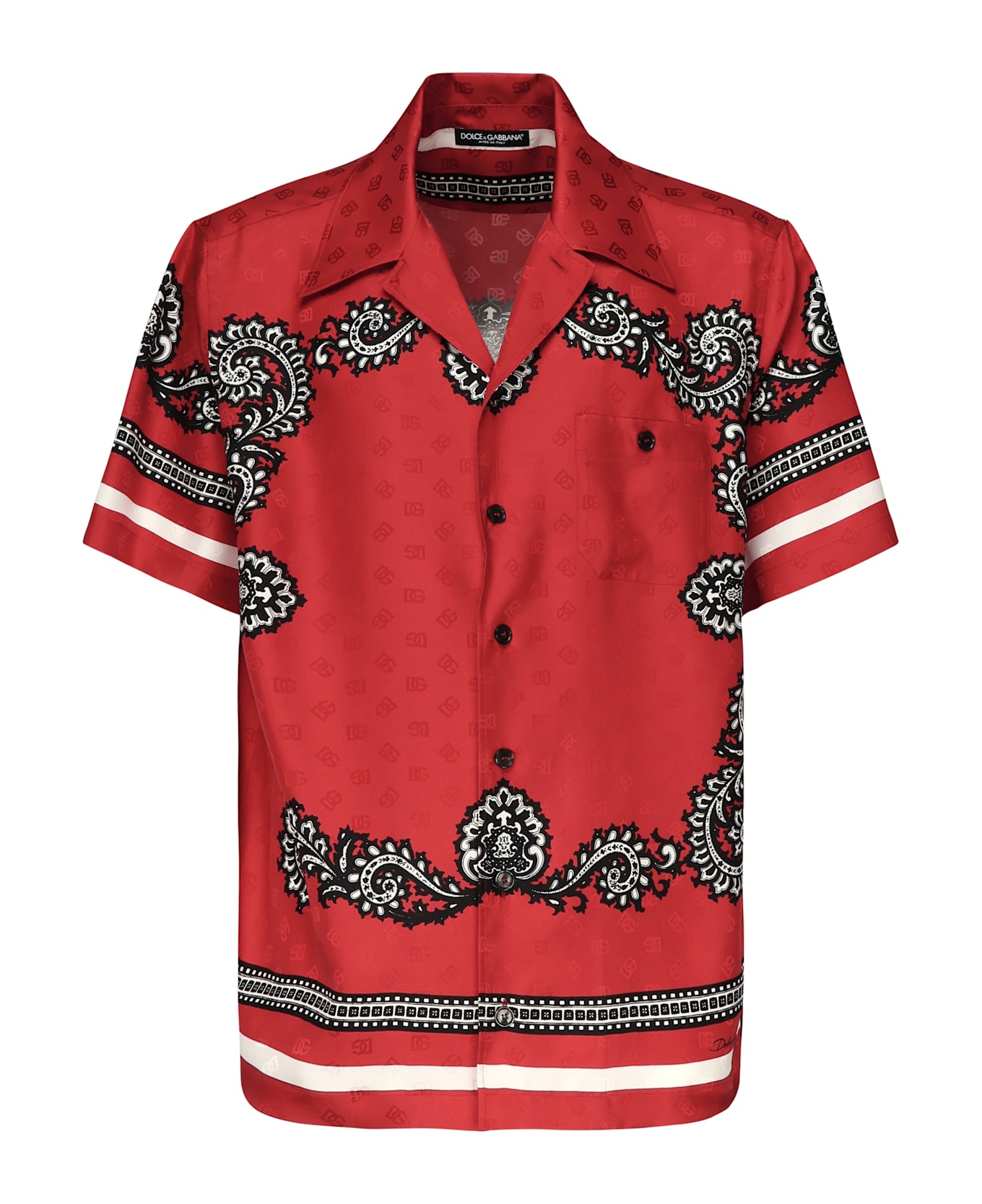 Dolce & Gabbana Red Silk Shirt - Red