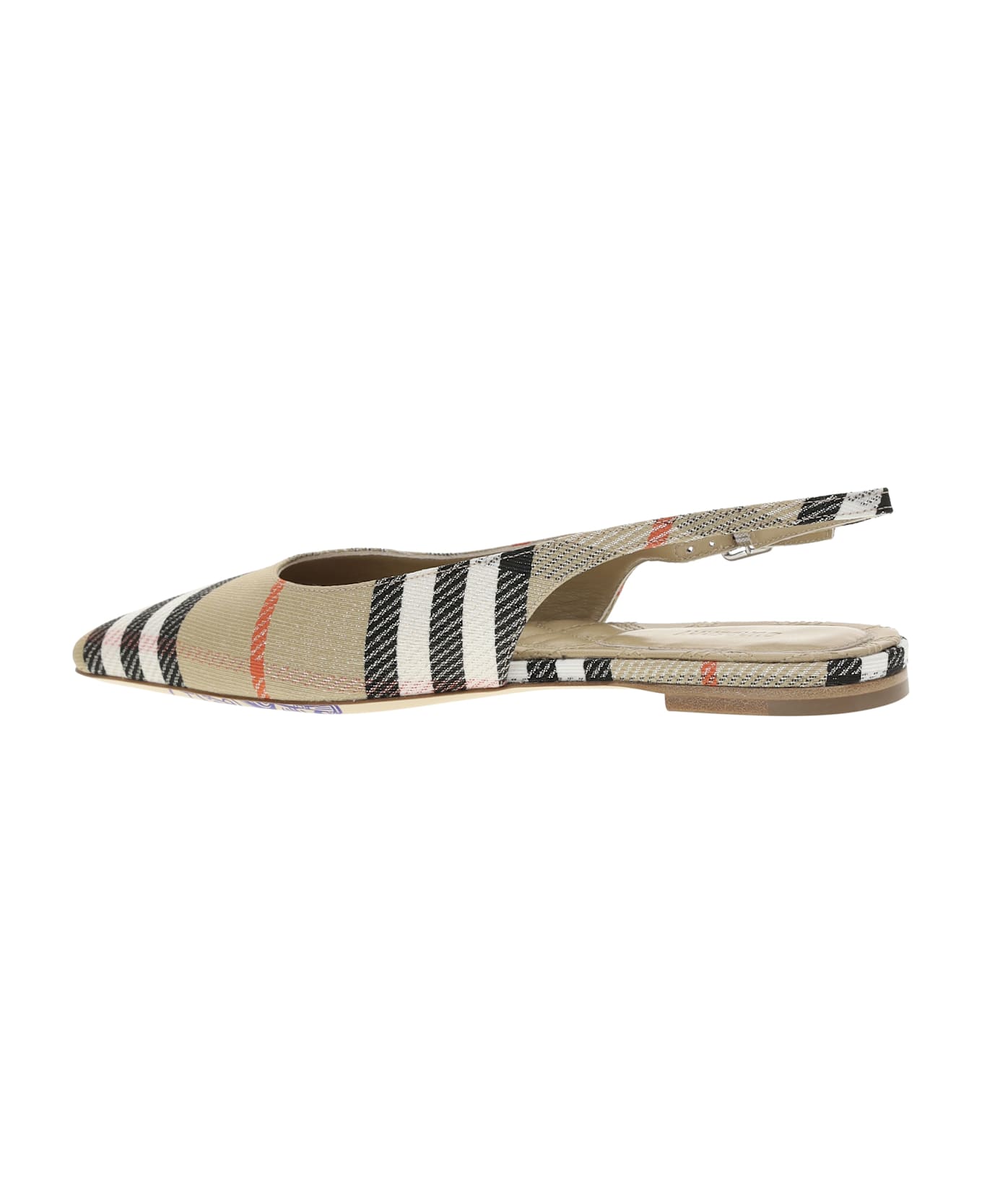 Burberry Birdie Check Slingback Ballerinas