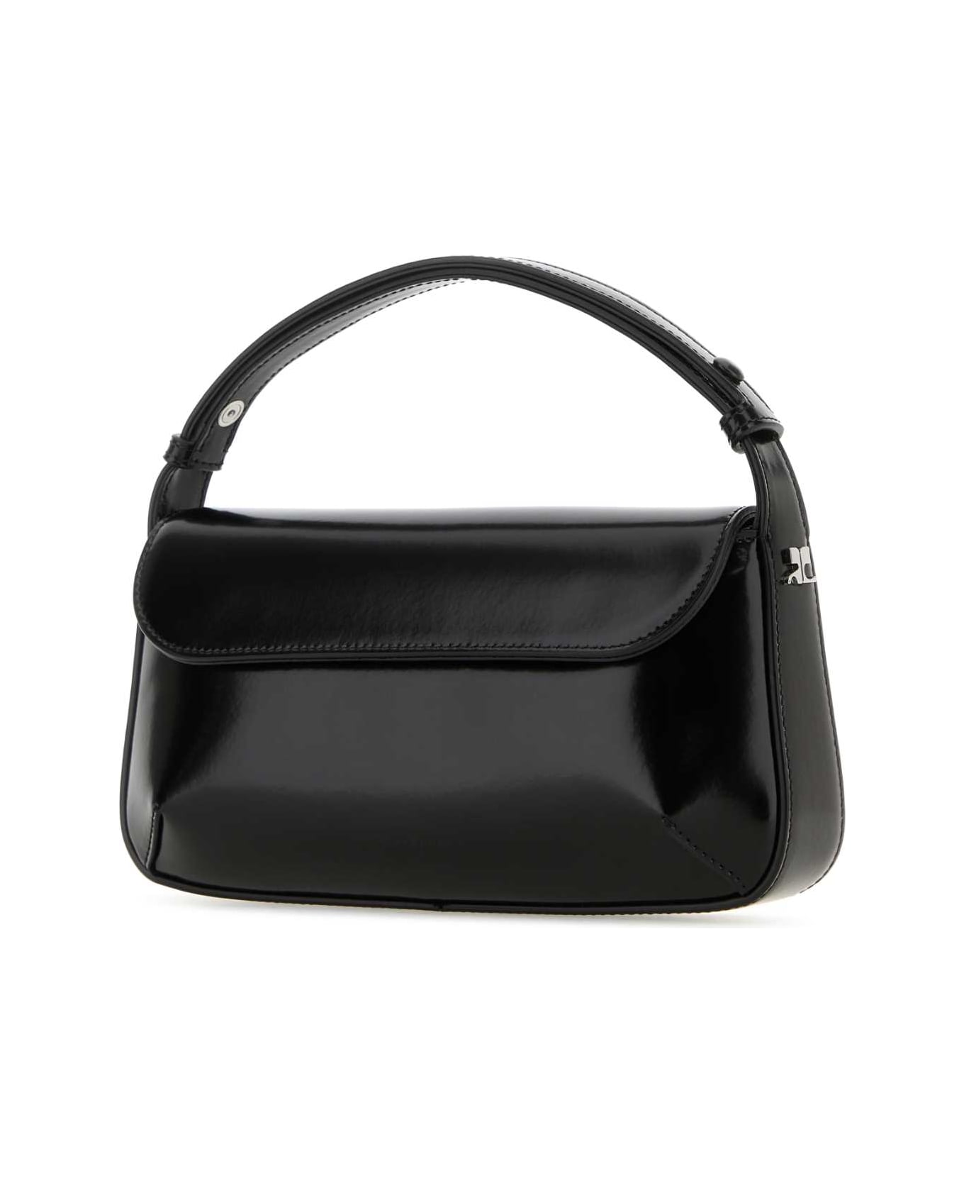 Courrèges Black Leather Sleek Handbag - Black