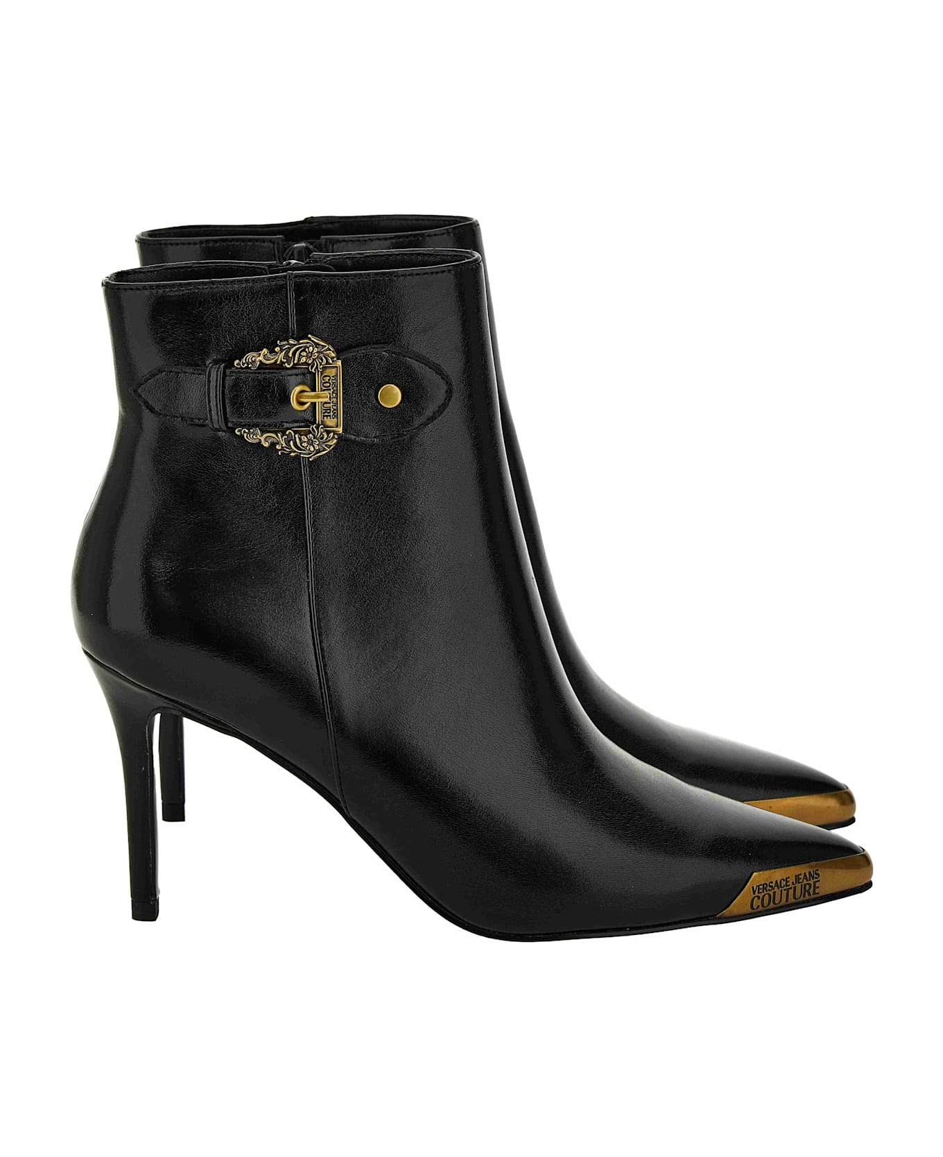 Versace Jeans Couture Ankle Boots With Heels - Black