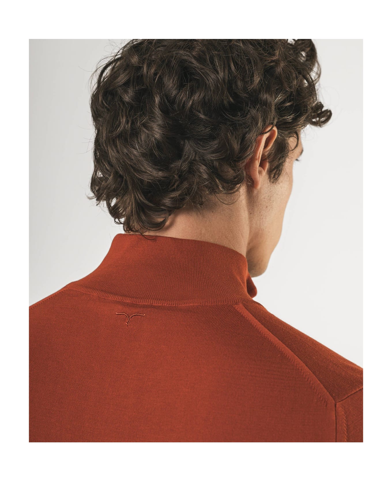 Larusmiani Paul T-shirt With Zip Sweater - FireBrick