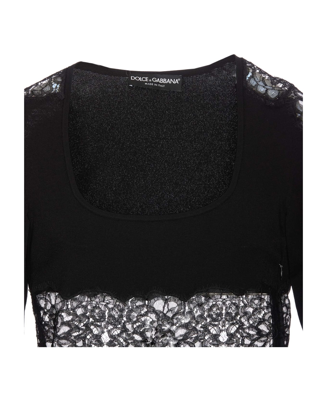 Dolce & Gabbana Lace Pullover - Black ニットウェア