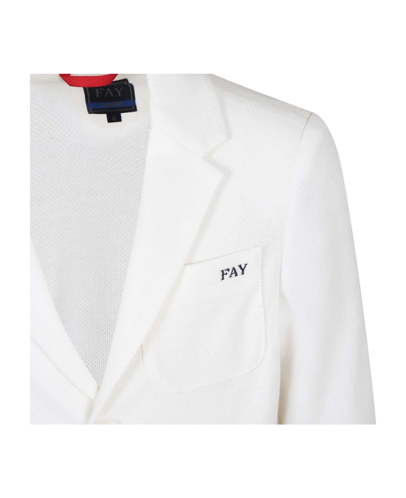 Fay Ivory Suit For Boy With Logo - Ivory スーツ