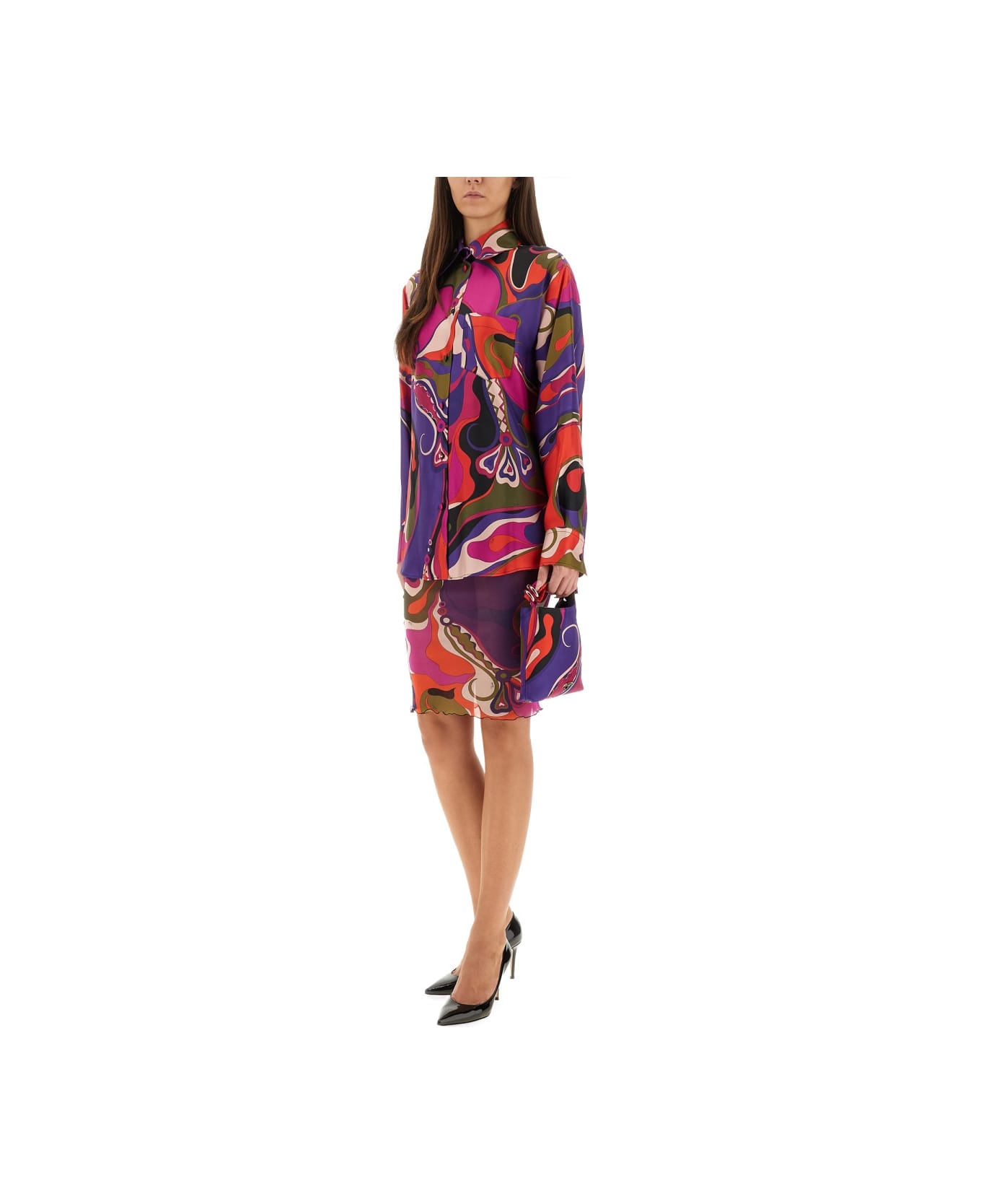 Pucci Orchid Print Shirt - MULTICOLOUR