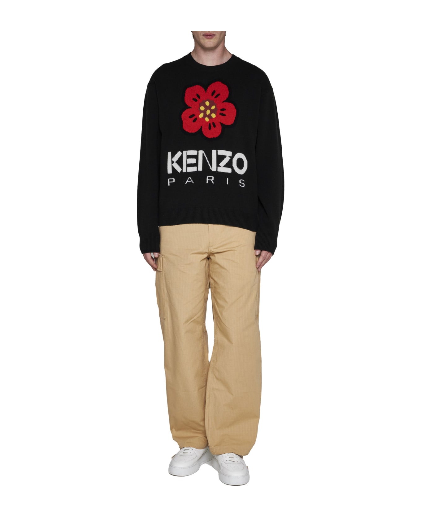 Kenzo 'boke Flower' Black Wool Sweater - J Black