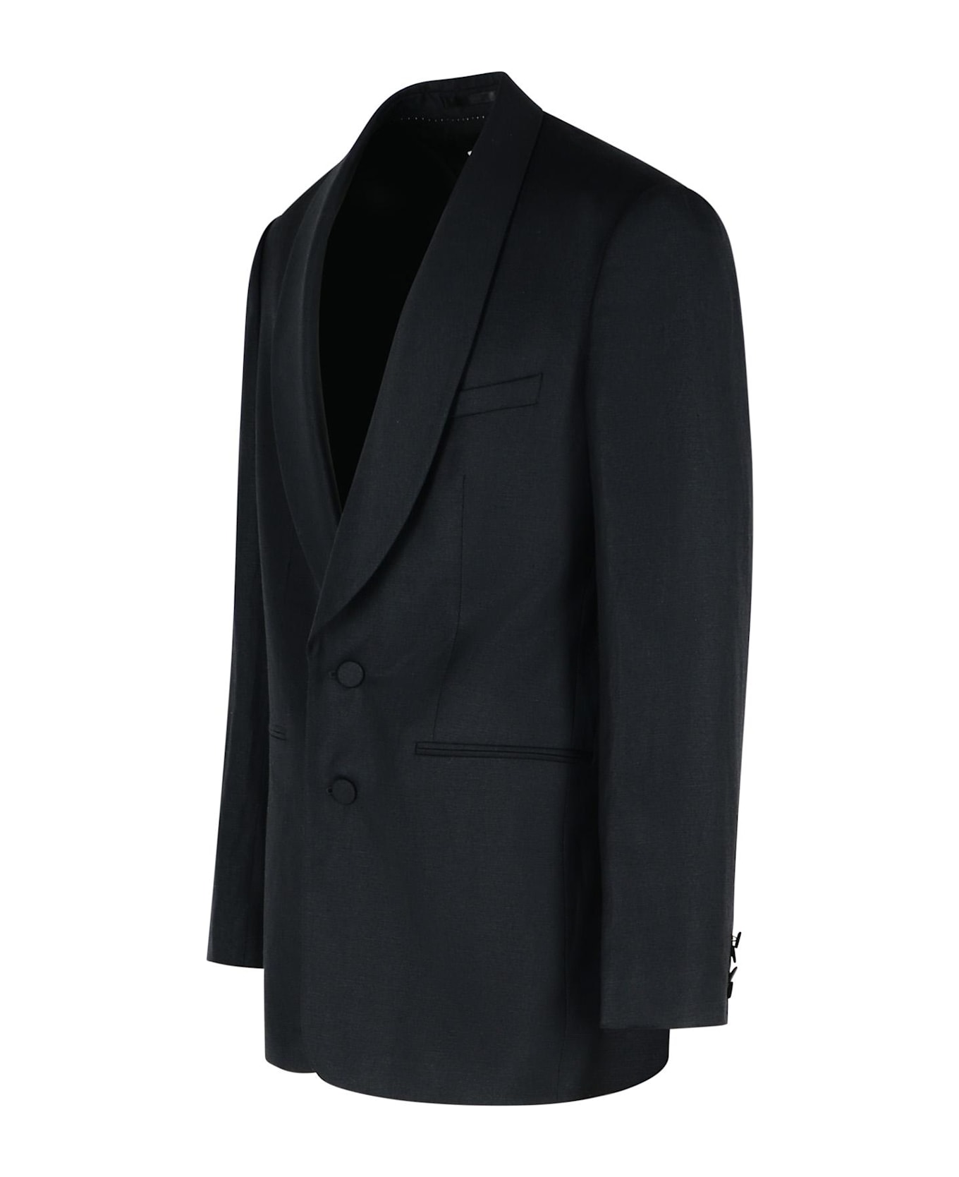 Dries Van Noten 
bartux
 Black Wool Blend Blazer - Black