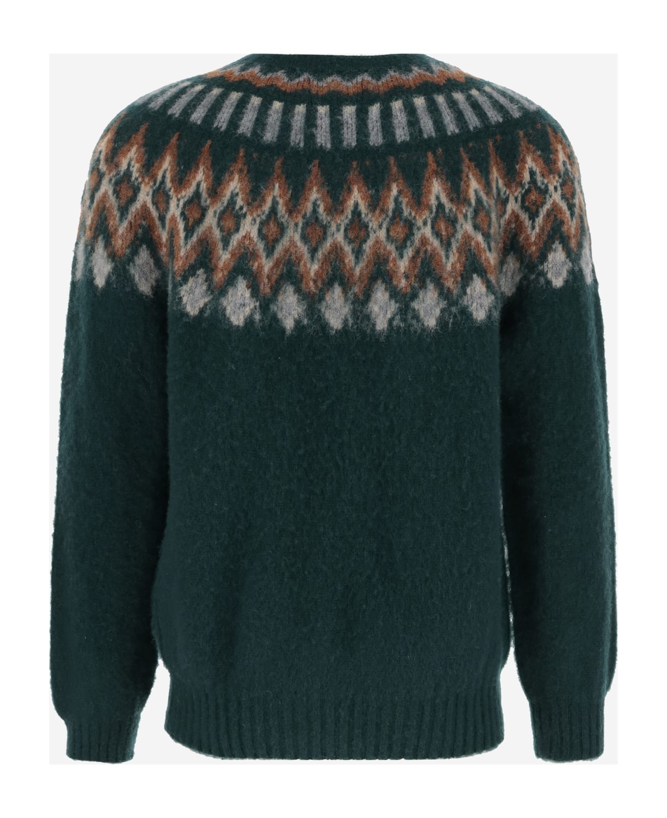 Howlin Wool Sweater With Geometric Pattern - Green