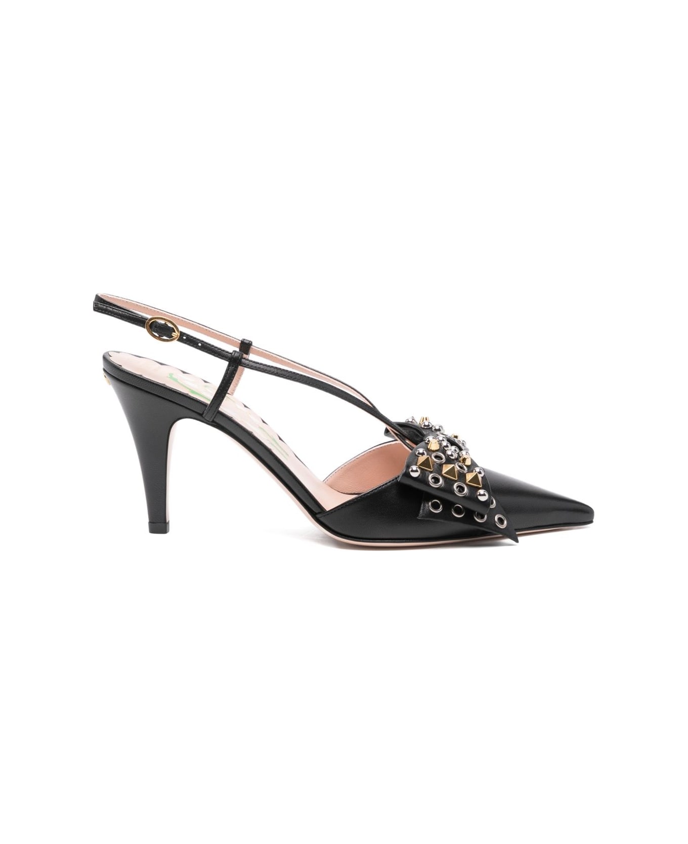 Valentino Garavani Bowow Leather Pumps - Black
