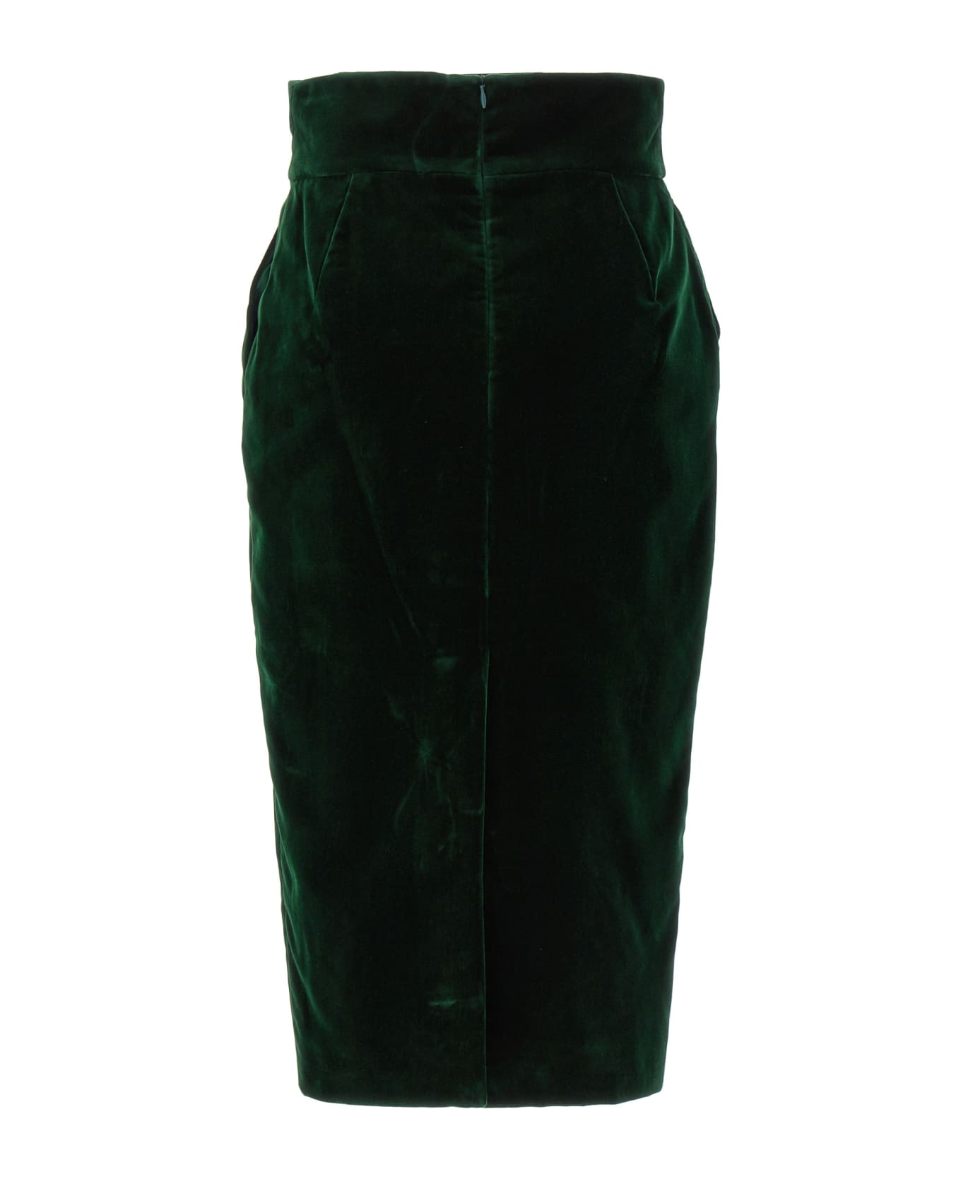 Alexandre Vauthier Velvet Midi Skirt - Green スカート