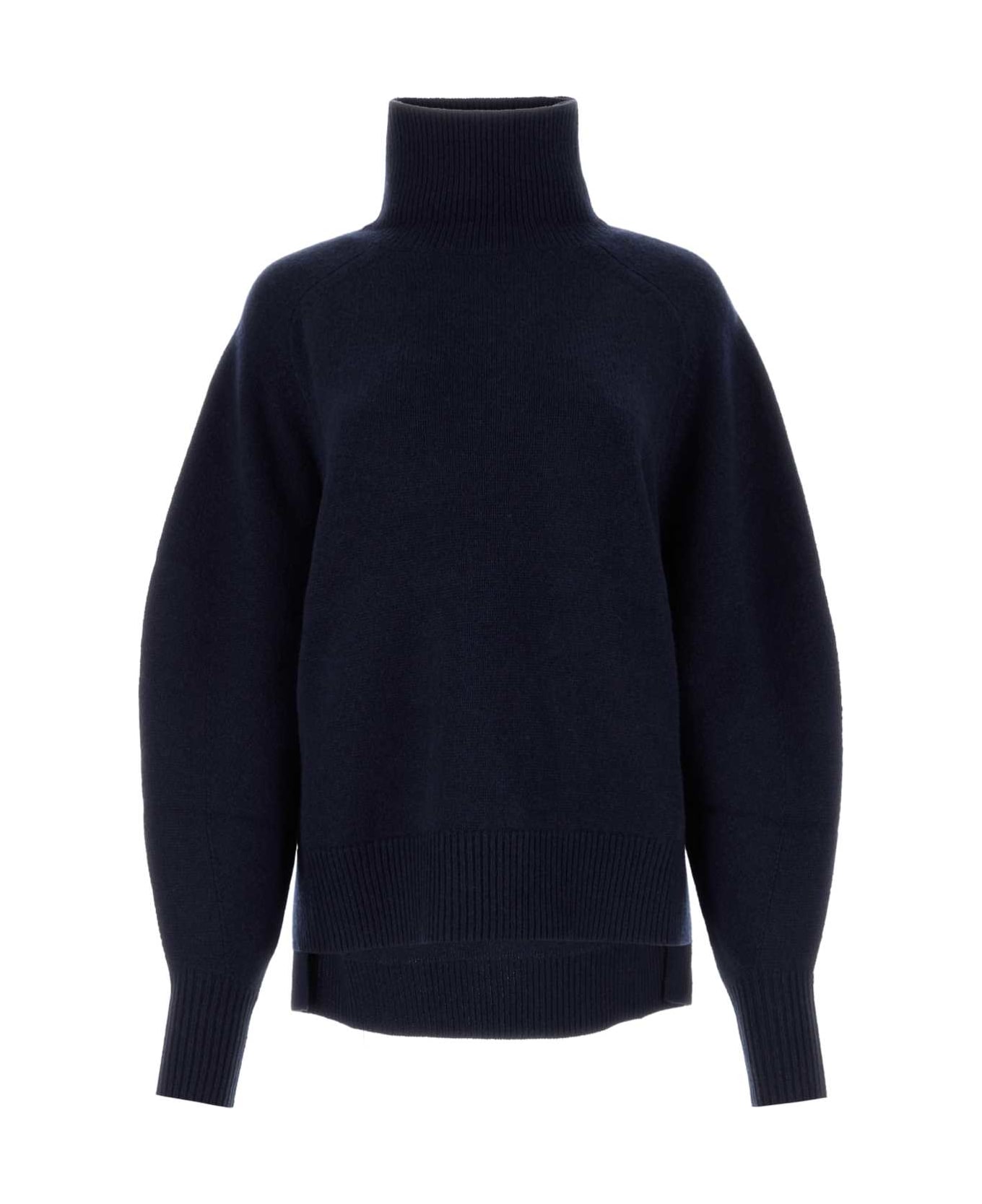 Isabel Marant Midnight Blue Wool Blend Linelli Oversize Sweater - MIDNIGHT
