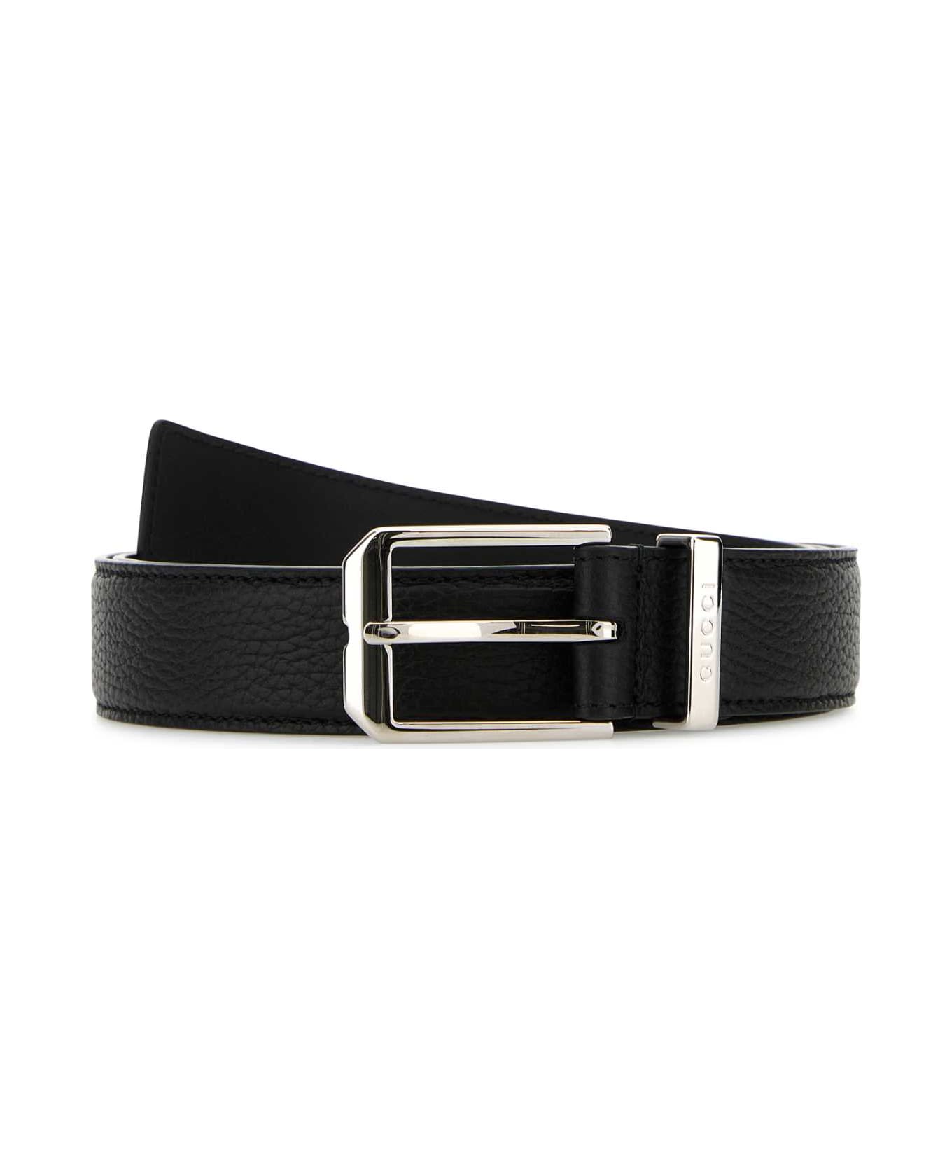 Gucci Black Leather Belt - Black
