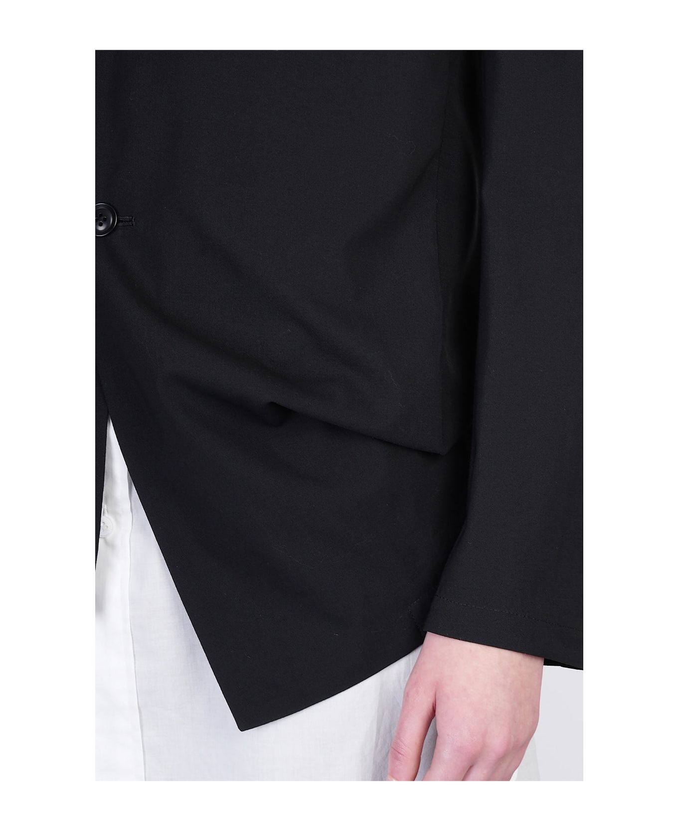 Yohji Yamamoto Blazer In Black Wool - black