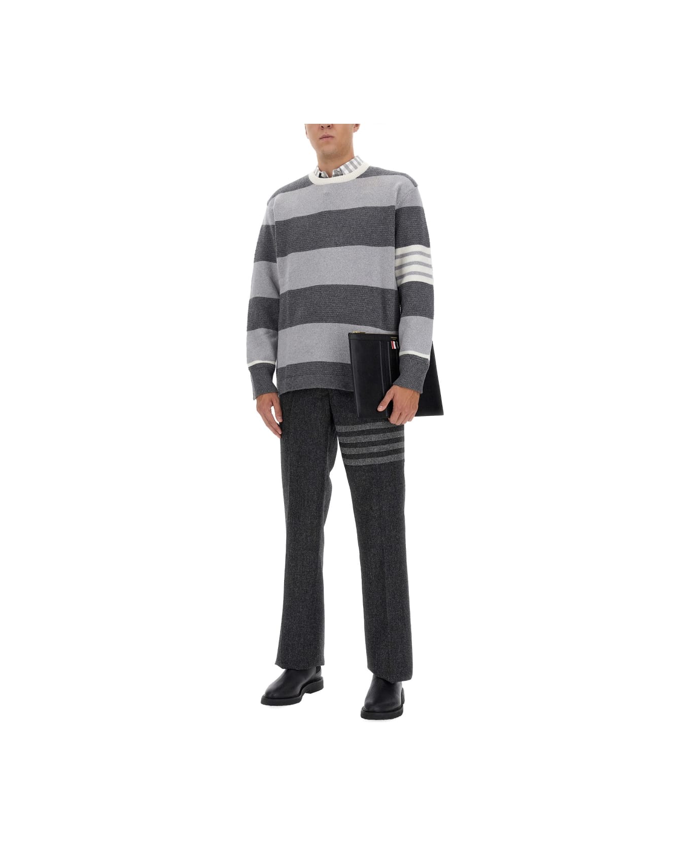 Thom Browne Striped Shirt - GREY
