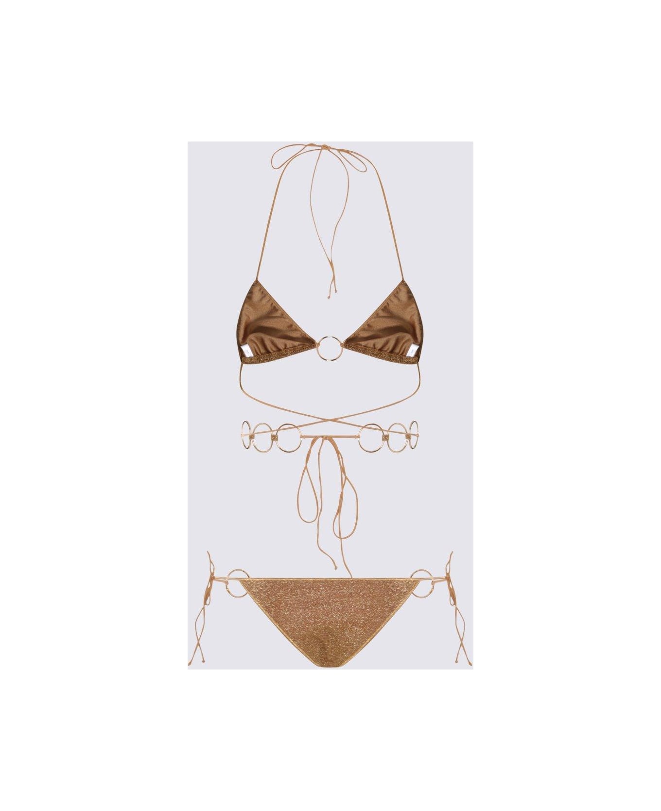 Oseree Strap Detailed Two-piece Bikini Suit - Toffee