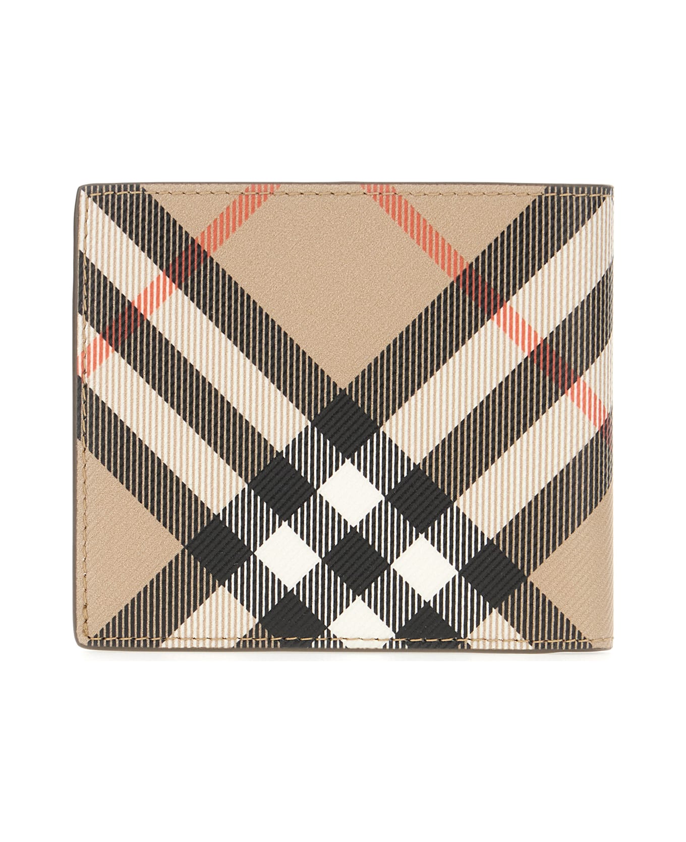 Burberry Printed Fabric Wallet - SAND