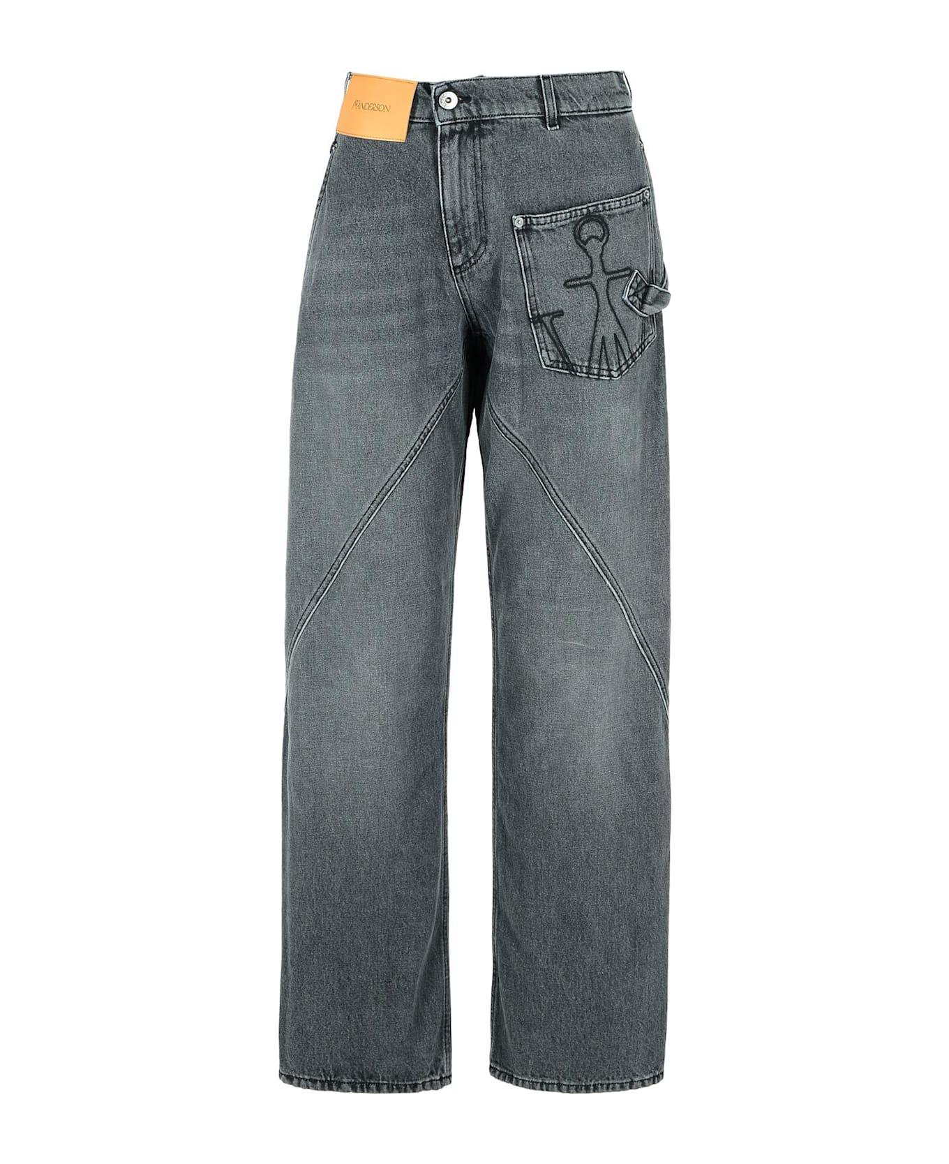 J.W. Anderson 
twisted
 Grey Denim Jeans - Grey