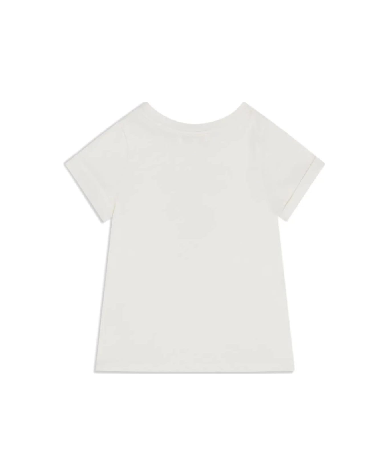 Chloé White T-shirt With Embroidered Logo - White Tシャツ＆ポロシャツ