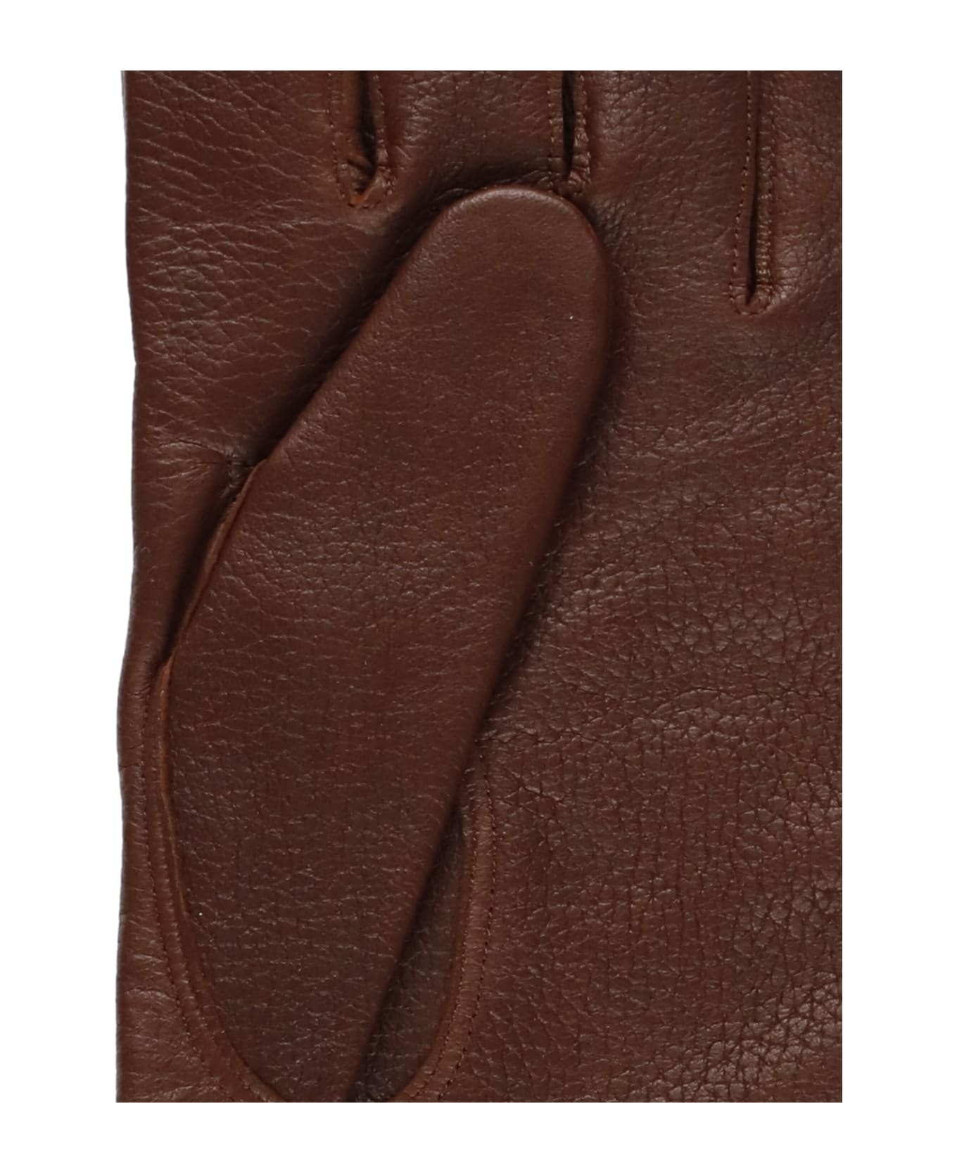 Orciani Leather Drummed Gloves - Burgundy