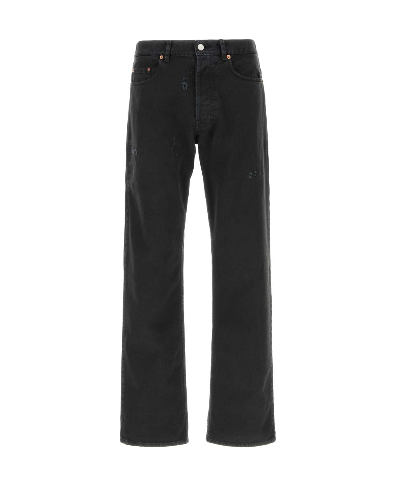 Magliano Black Denim Livello Broken Bull Jeans - CHARCOAL