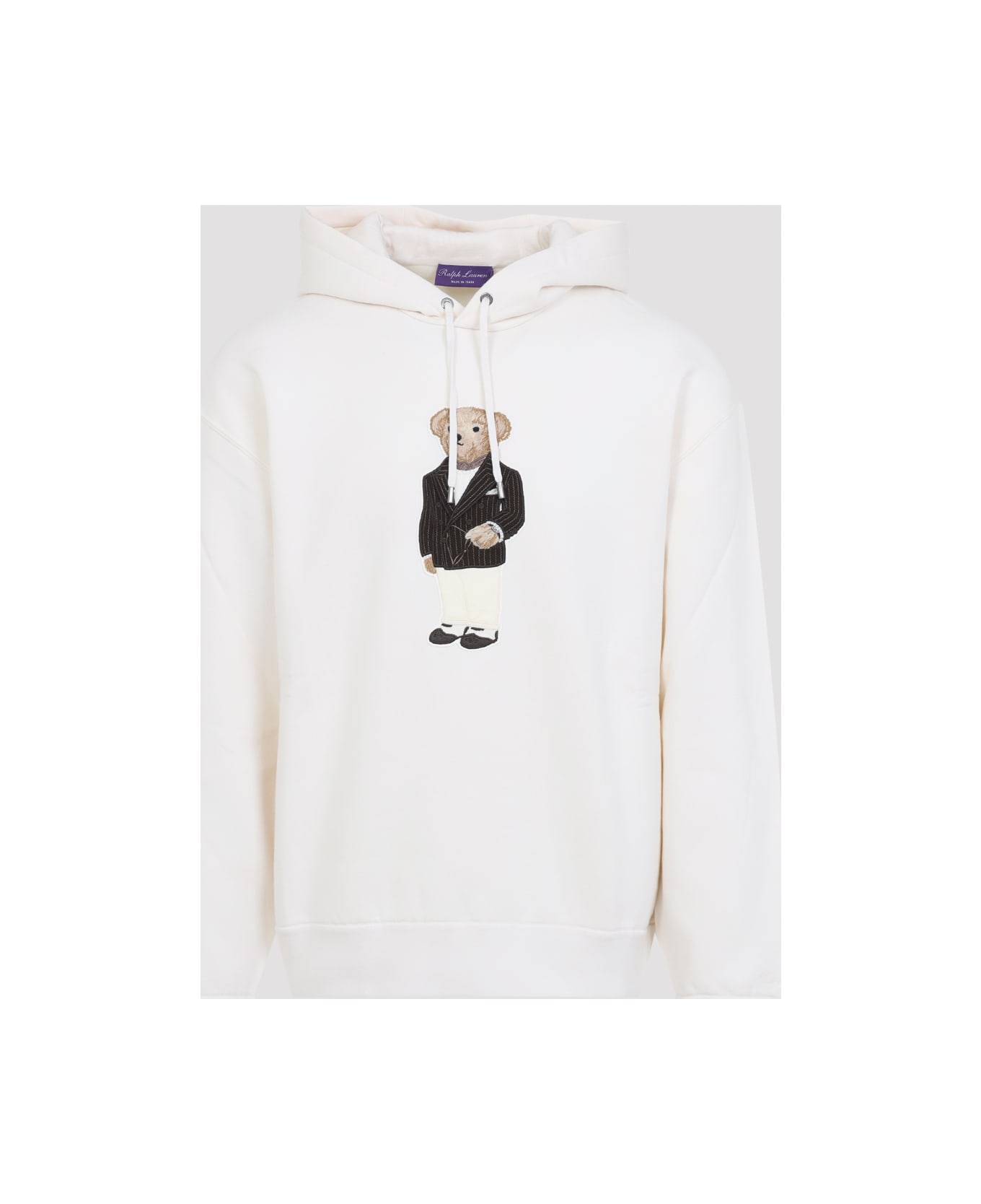 Ralph Lauren Long Sleeve Bear Hood Pullover - Classic Cream