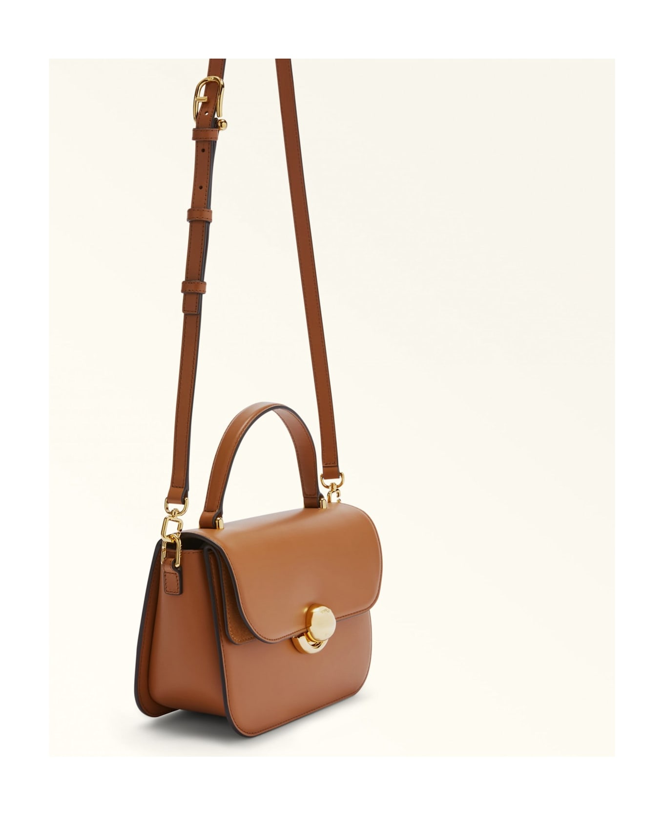 Furla Sfera S Handbag In Leather Color Leather - BRANDY
