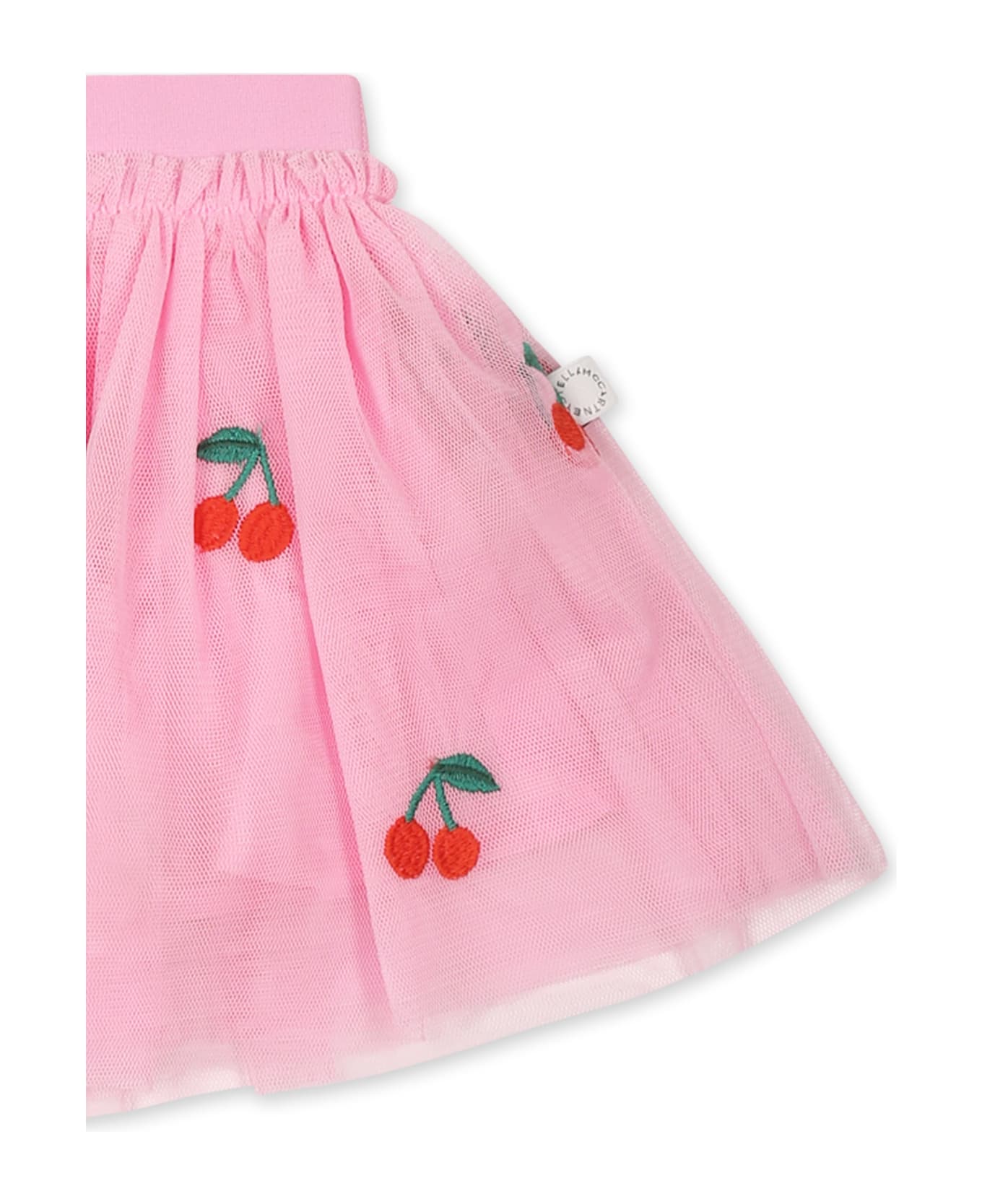 Stella McCartney Kids Pink Skirt For Girl With Cherries - Pink