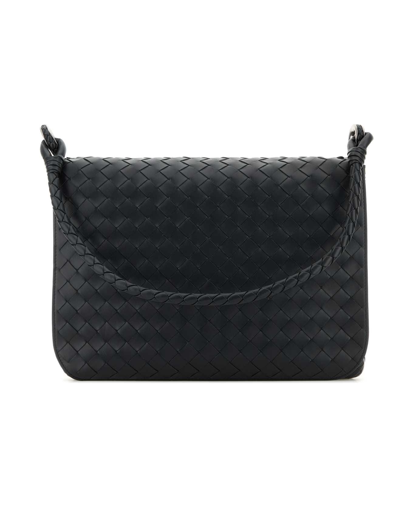 Bottega Veneta Graphite Leather Shoulder Bag - SHADOWNVINTAGESIL