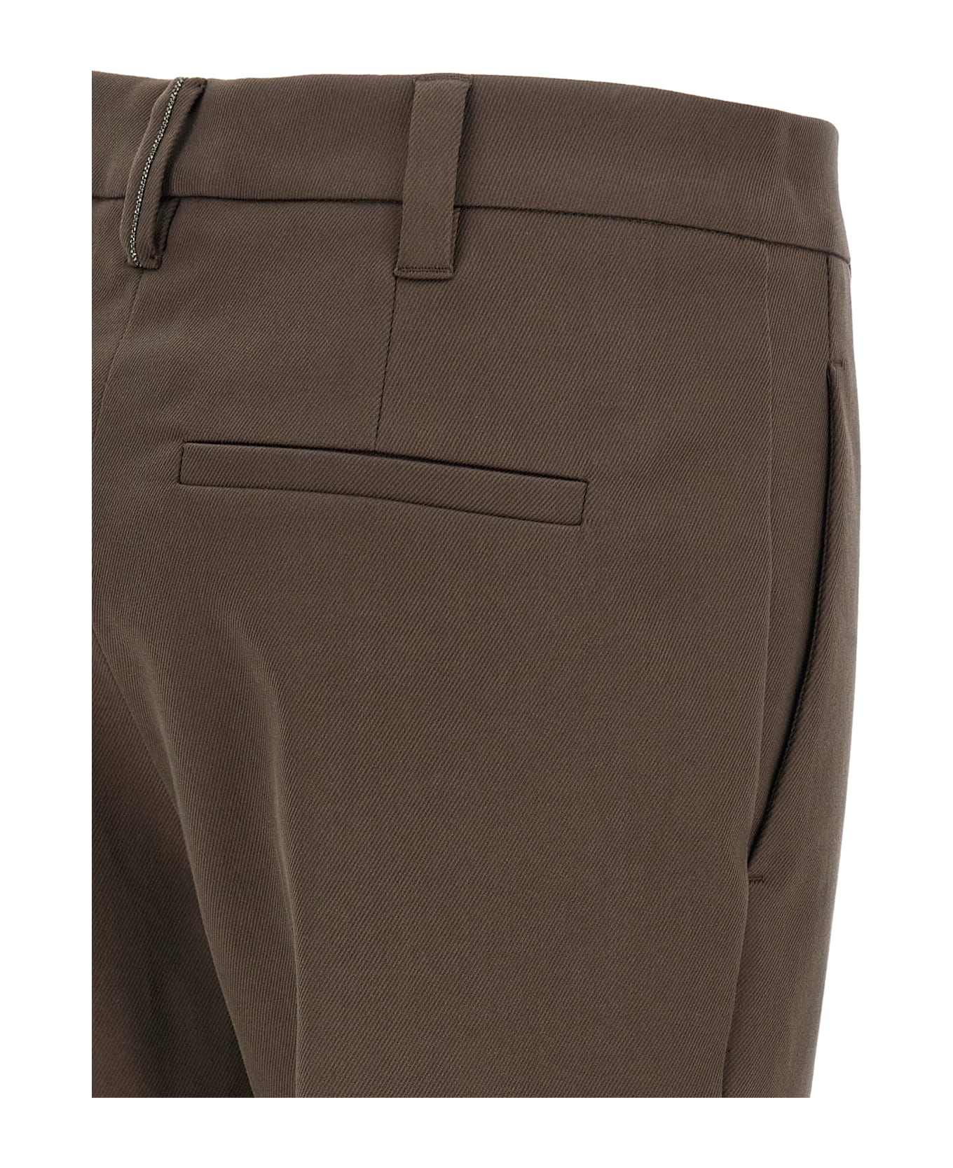 Brunello Cucinelli Cotton Trousers - Brown