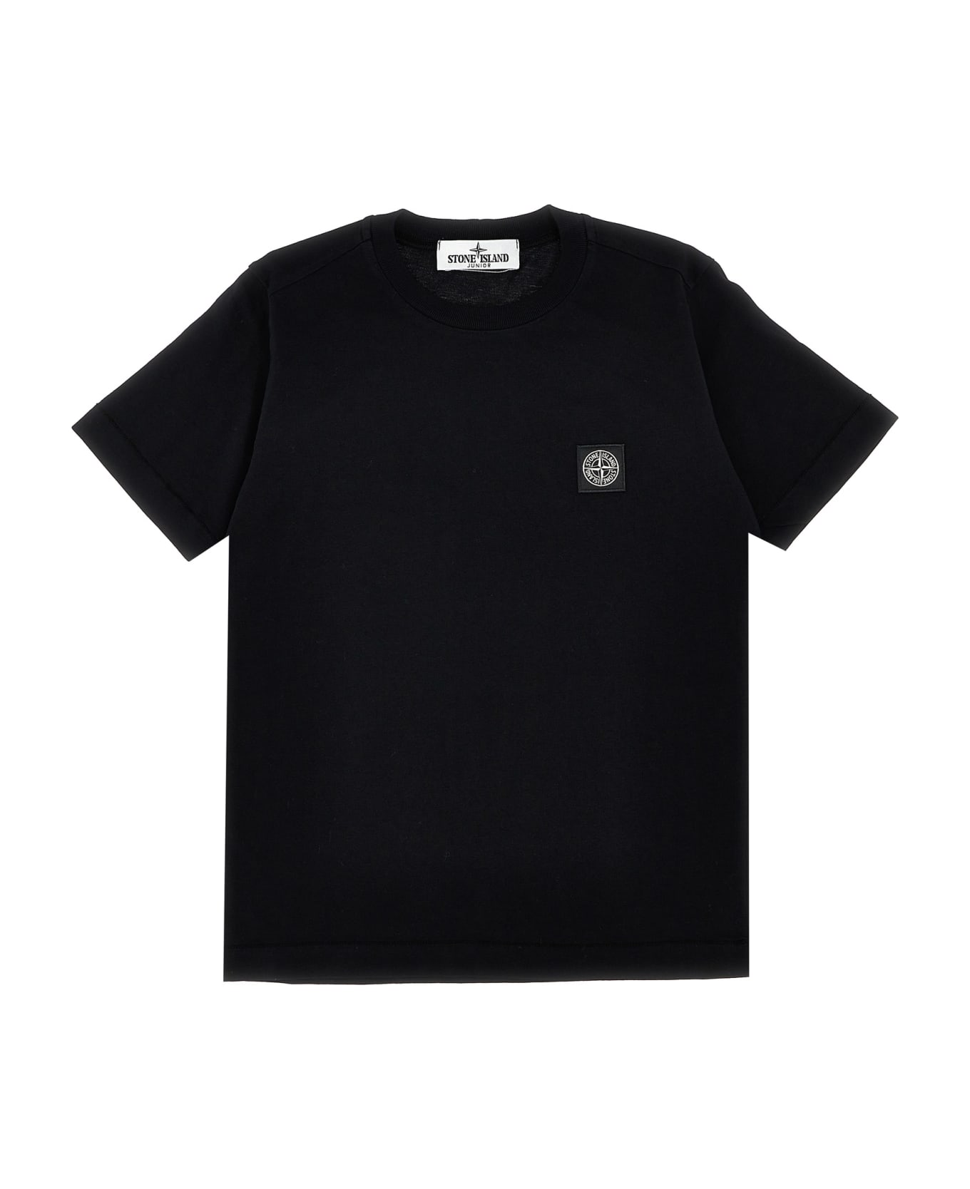 Stone Island Junior Logo Patch T-shirt - Black  