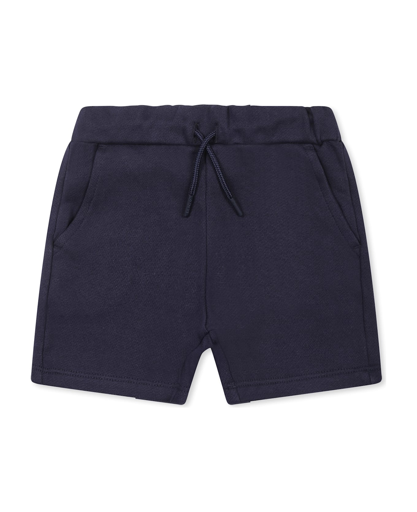 Kenzo Kids Blue Shorts For Baby Boy With Logo - Blue