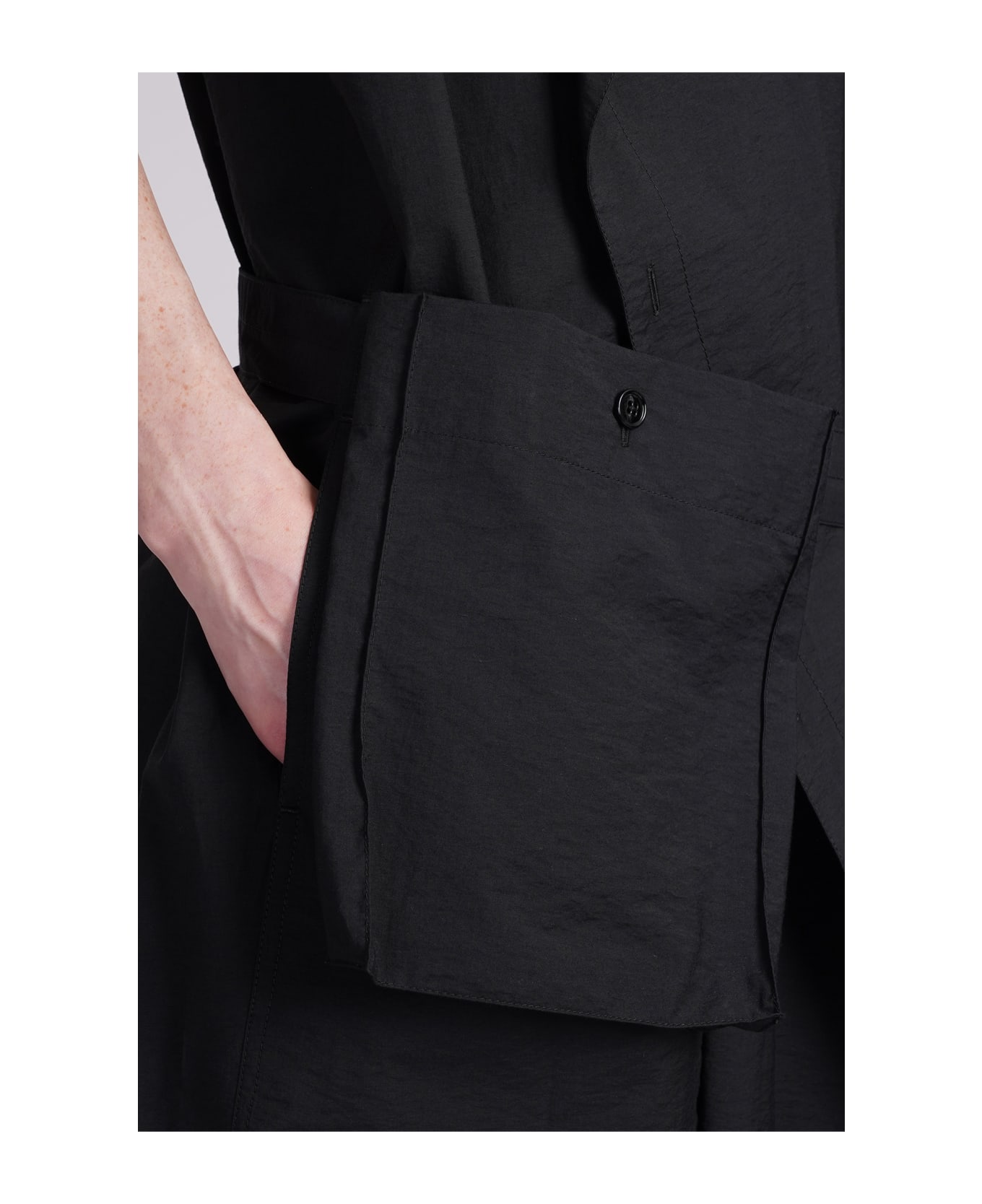 Lemaire Dress In Black Cotton - BK999 BLACK ワンピース＆ドレス