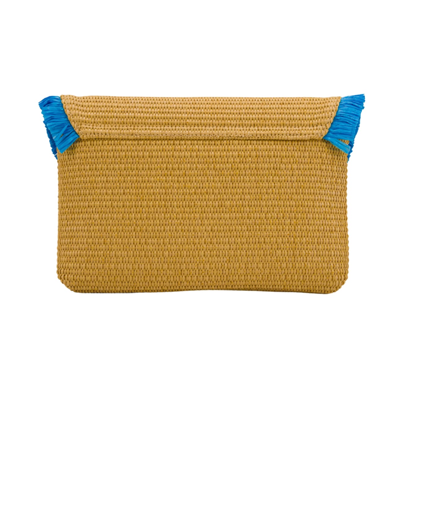 MC2 Saint Barth Straw Handbag Clutch - Naturale/Blu