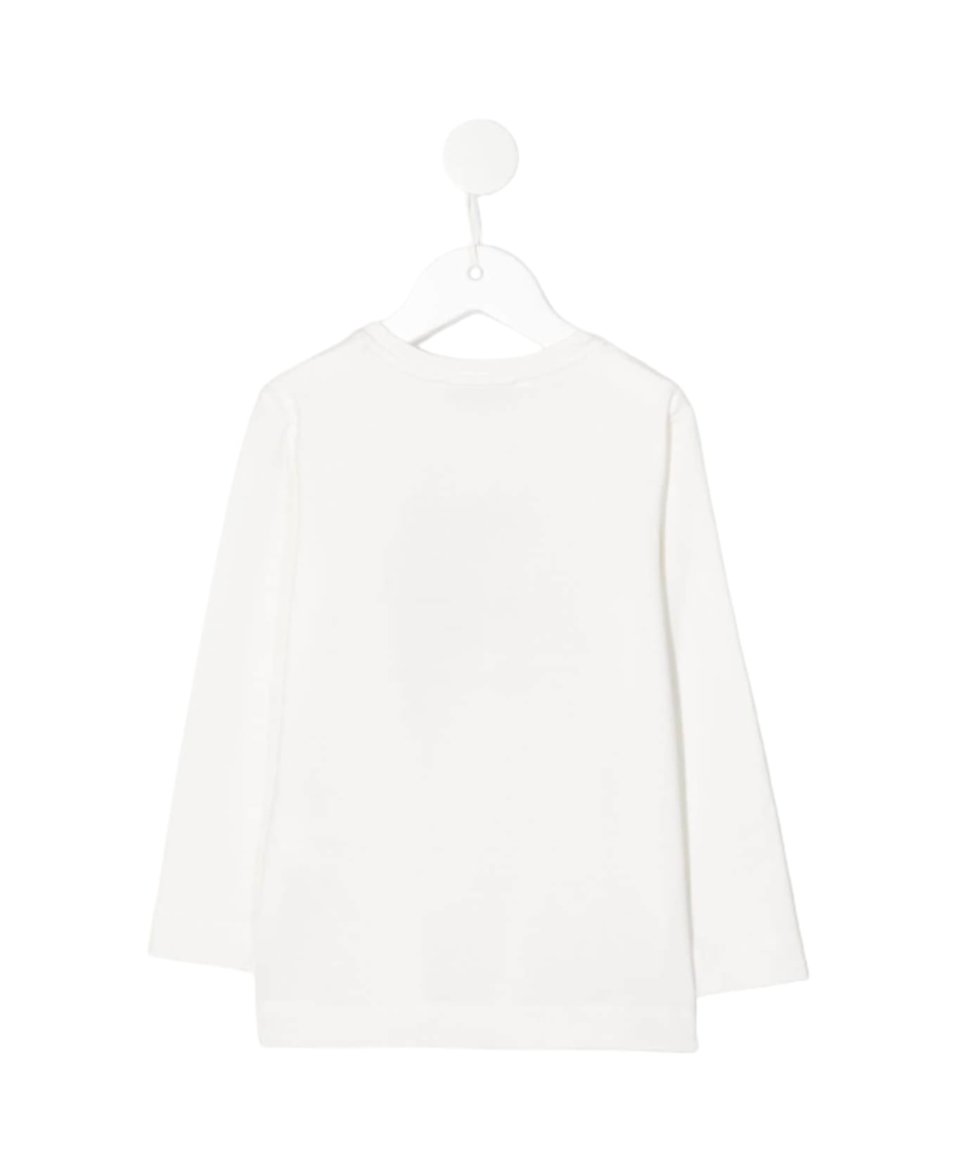 Monnalisa White Cotton T-shirt With Rhinestones Chip And Dale Monnalisa Girl - White