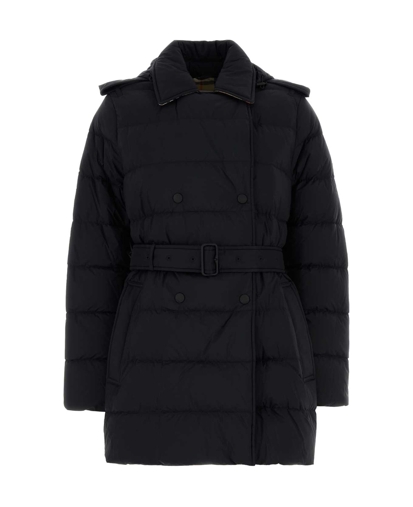 Burberry Midnight Blue Nylon Down Jacket - BLACK