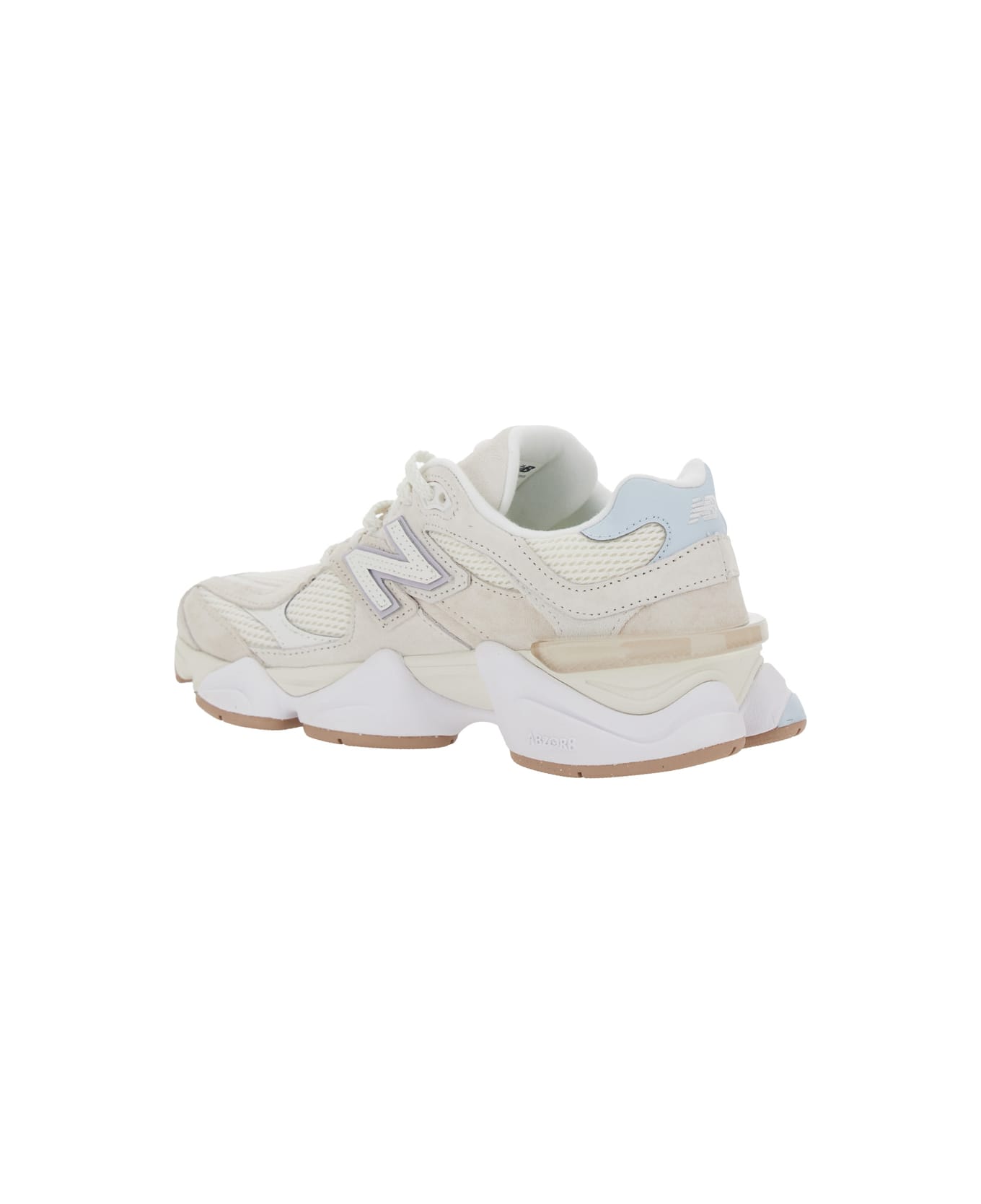 New Balance 
9060
 White Sneakers With Lateral Logo In Suede Unisex - White スニーカー
