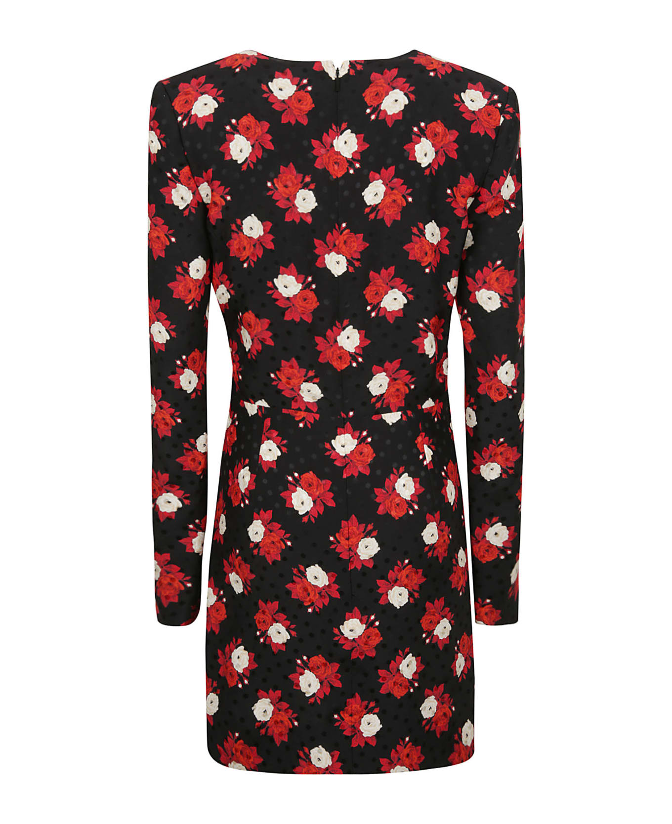 Saint Laurent Floral Twist Detail Dress - BLACK ワンピース＆ドレス