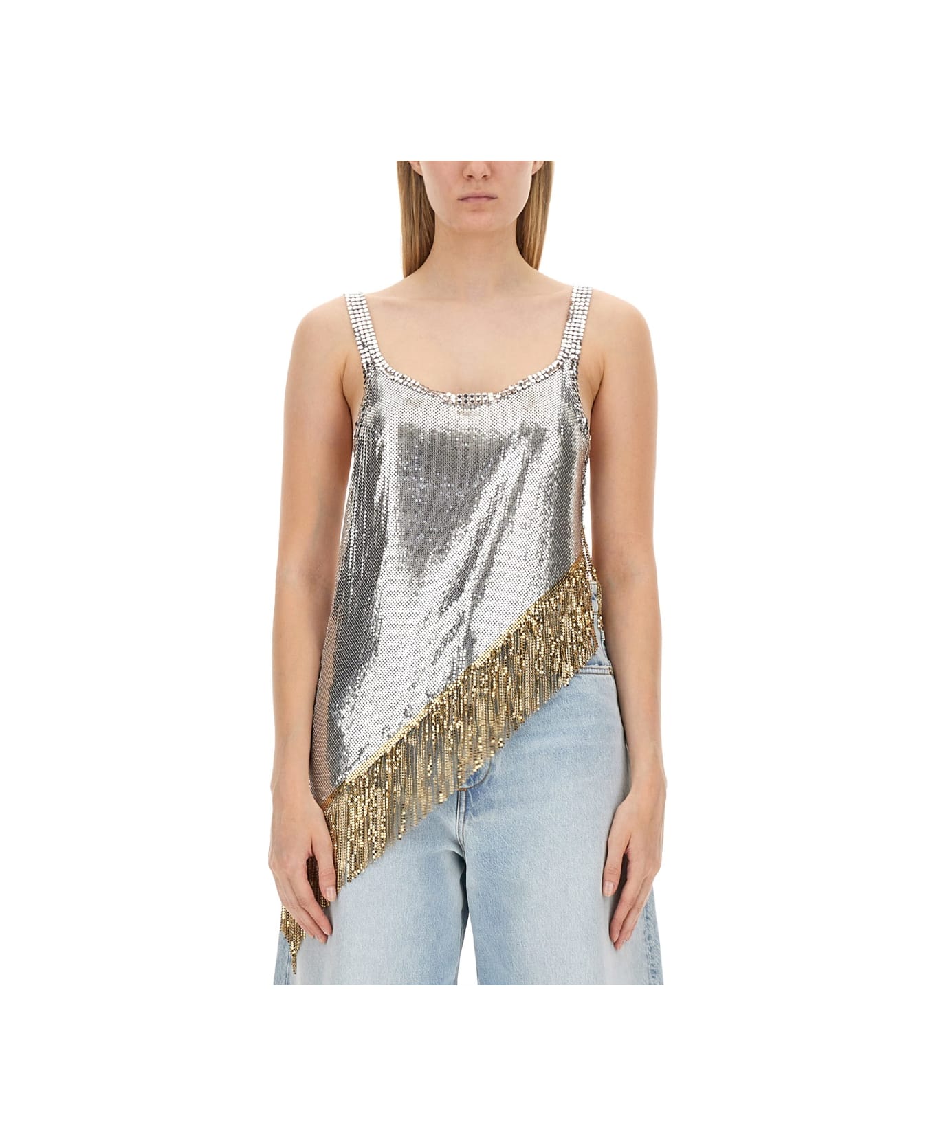 Paco Rabanne Top With Bangs - SILVER