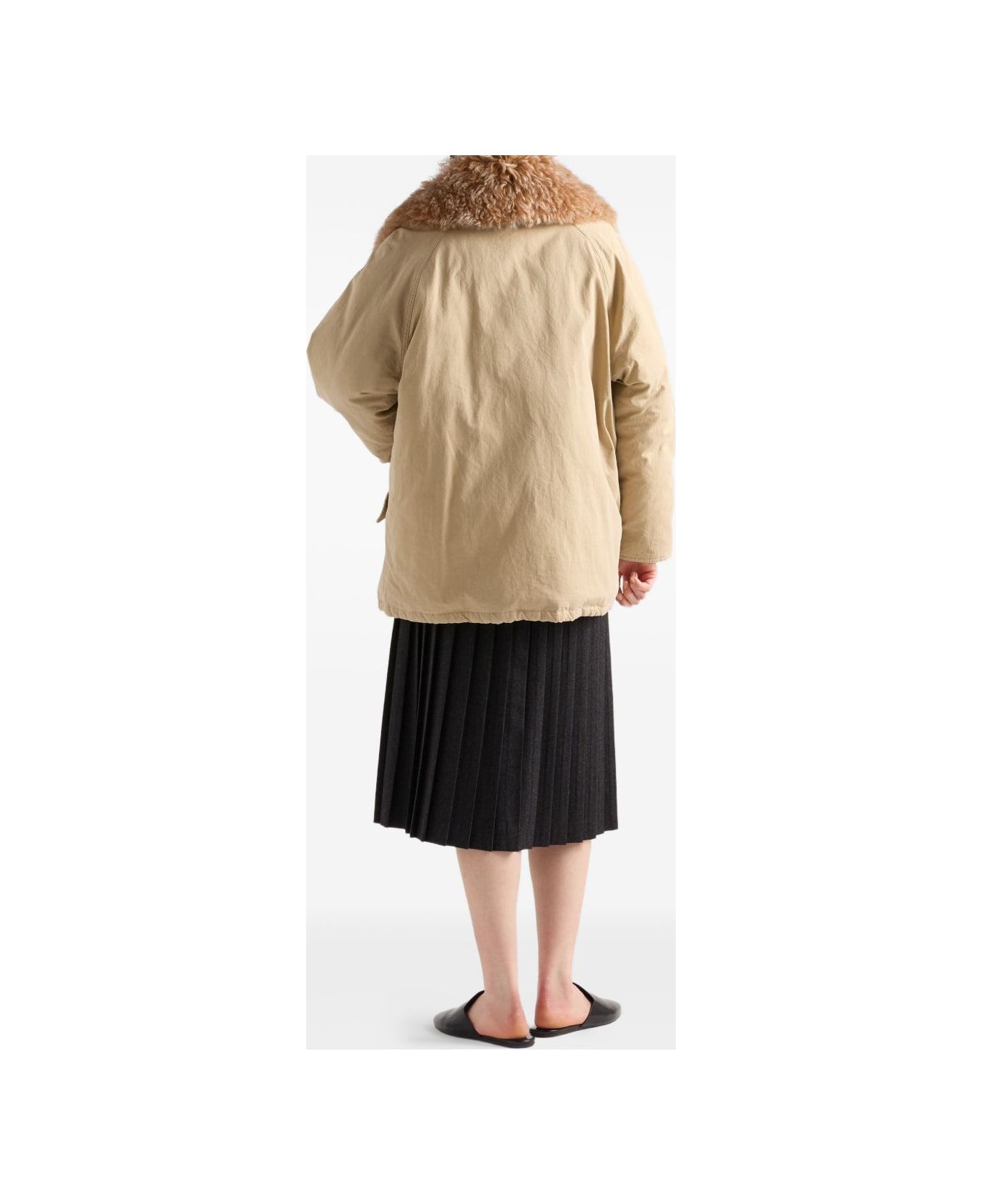 Prada Gray Pleated Skirt - Grey