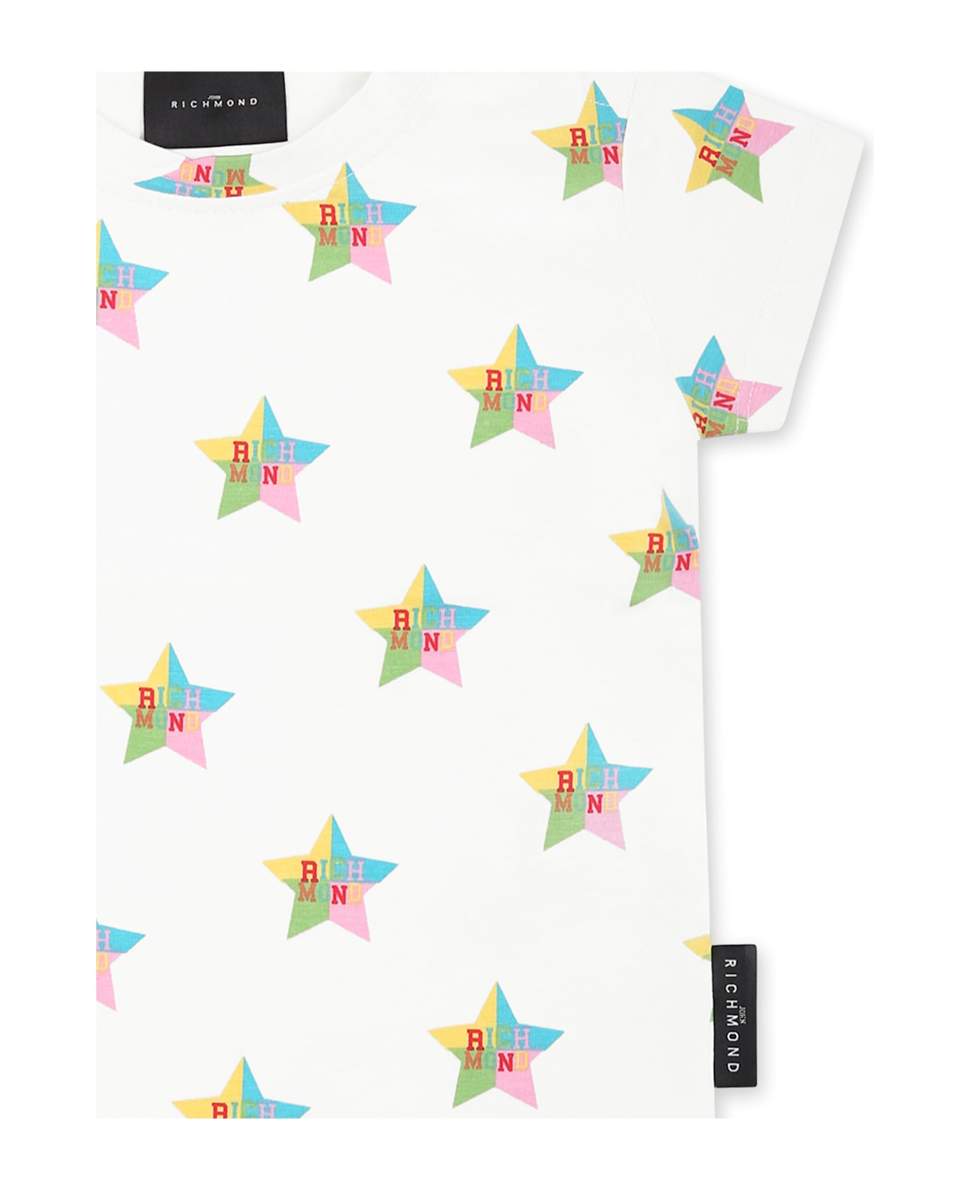 Richmond White T-shirt Fo Baby Girl With Stars - White