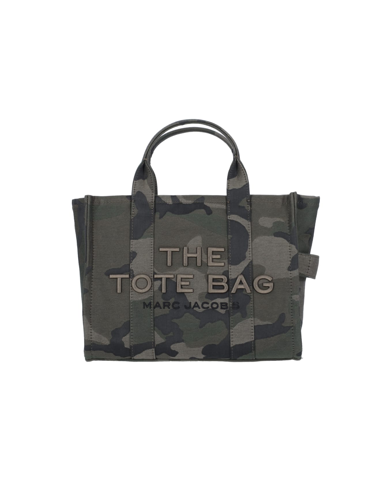Marc Jacobs Traveler Tote In Camouflage Cotton - Green トートバッグ