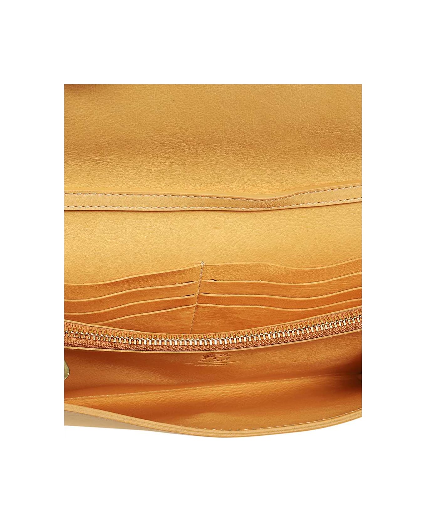 Il Bisonte Leather Clutch - Beige