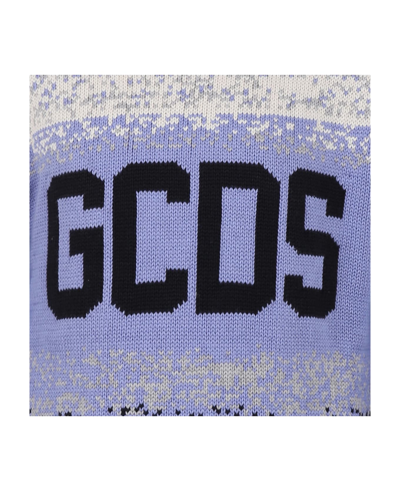 GCDS Mini Black Sweater For Boy With Logo - Black ニットウェア＆スウェットシャツ
