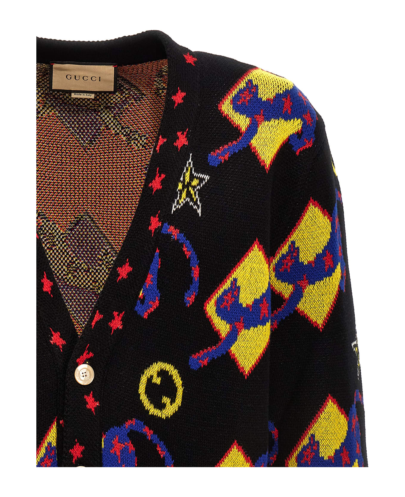 Gucci Patterned Jacquard Cardigan - Multicolor