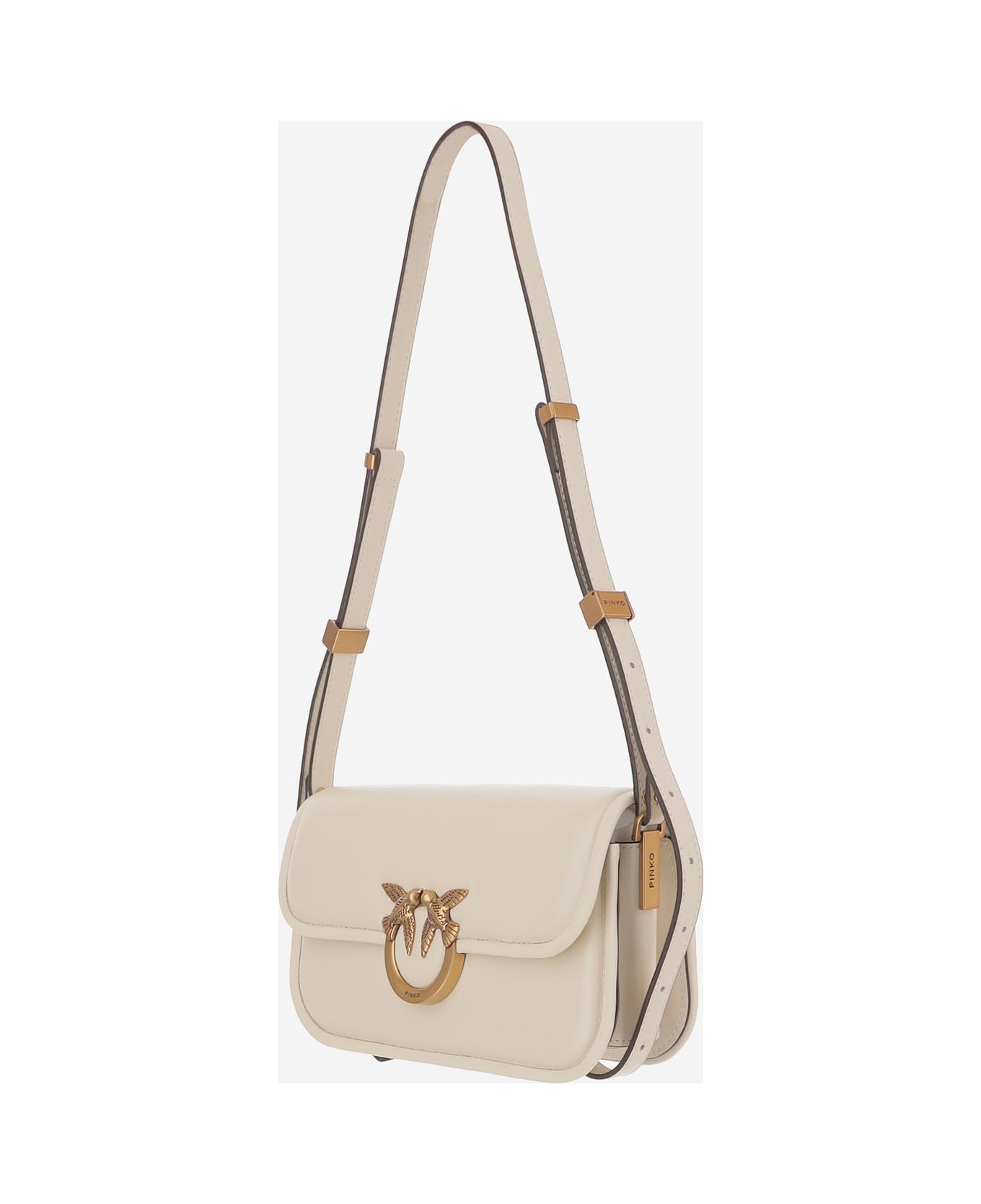 Pinko Love Bag Box Shoulder Bag In Nappa Leather - WHITE