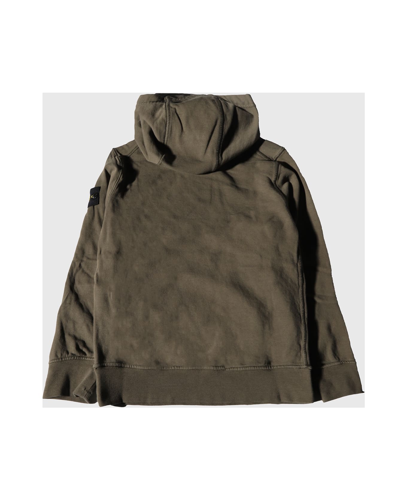 Stone Island Dark Green Cotton Sweatshirt - MILITARY GREEN