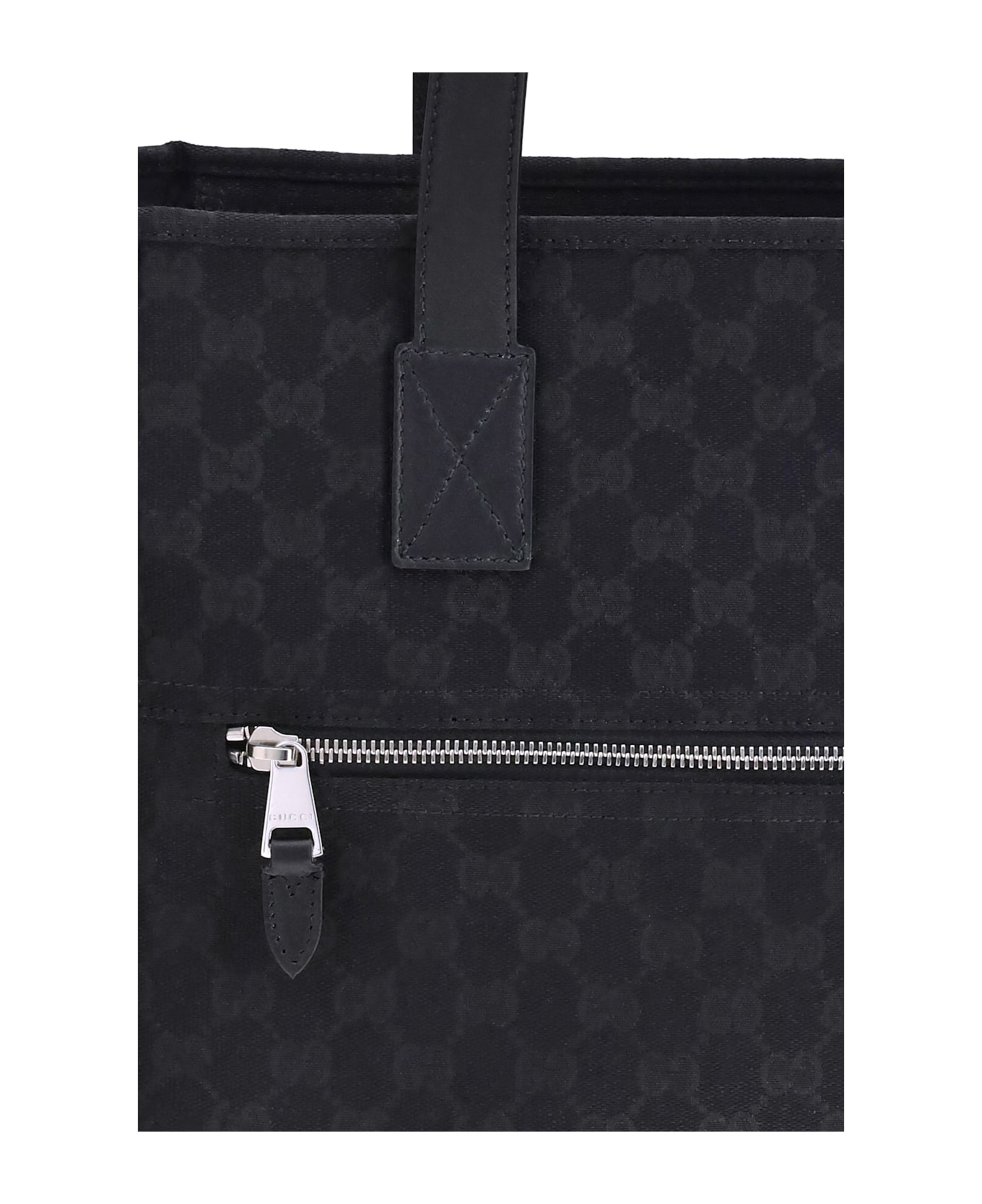 Gucci Gg Fabric Tote Bag - Black