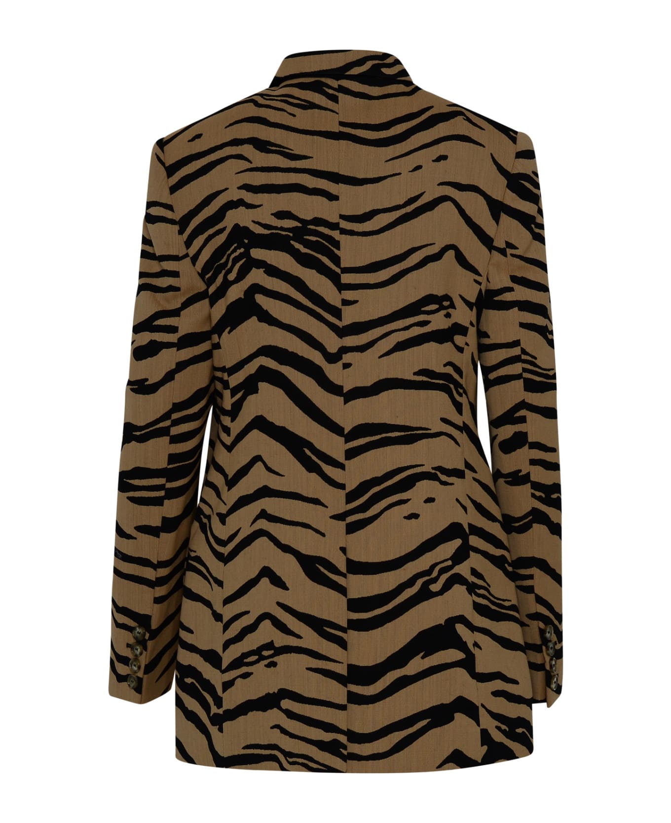 Stella McCartney Tiger Wool Blend Blazer Jacket - BROWN