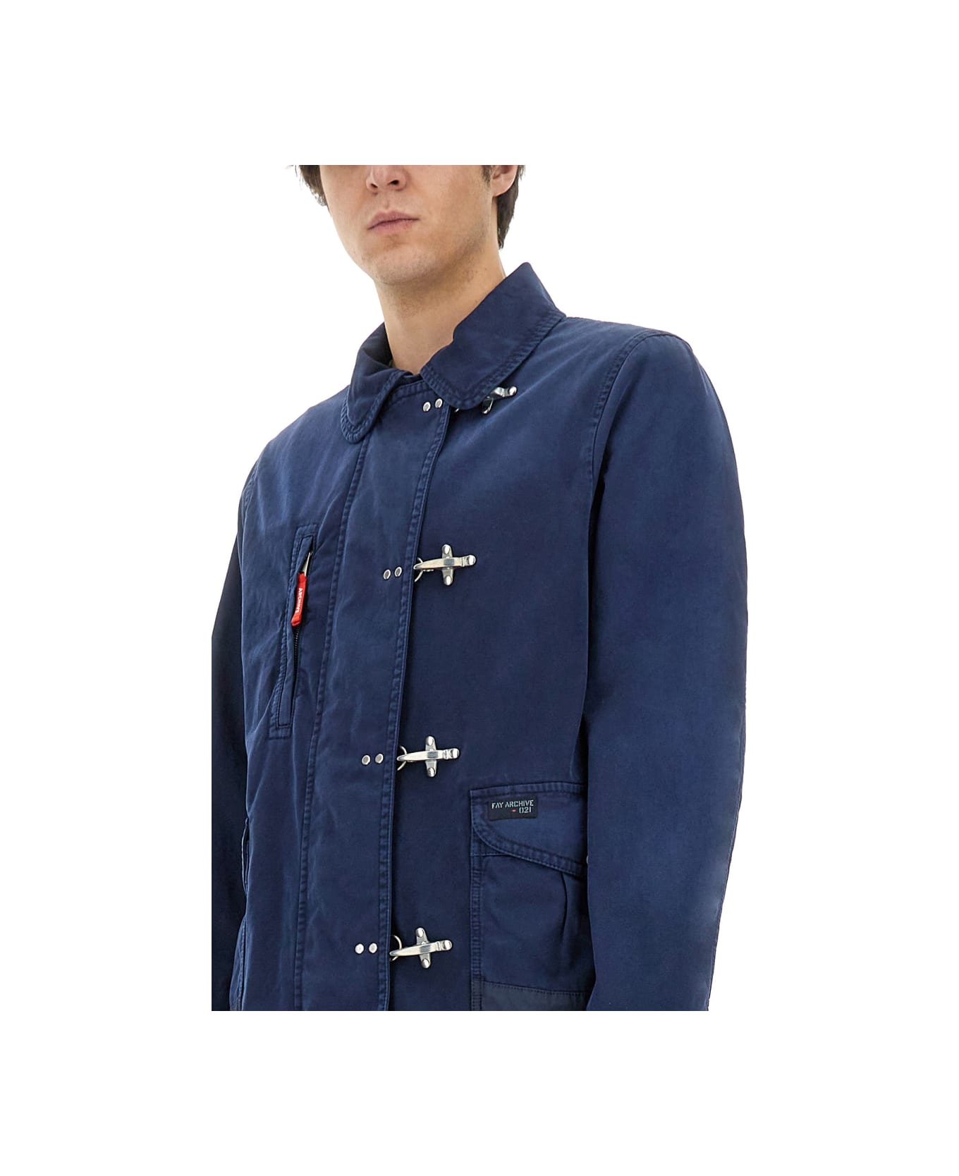 Fay Jacket With Hooks - BLUE