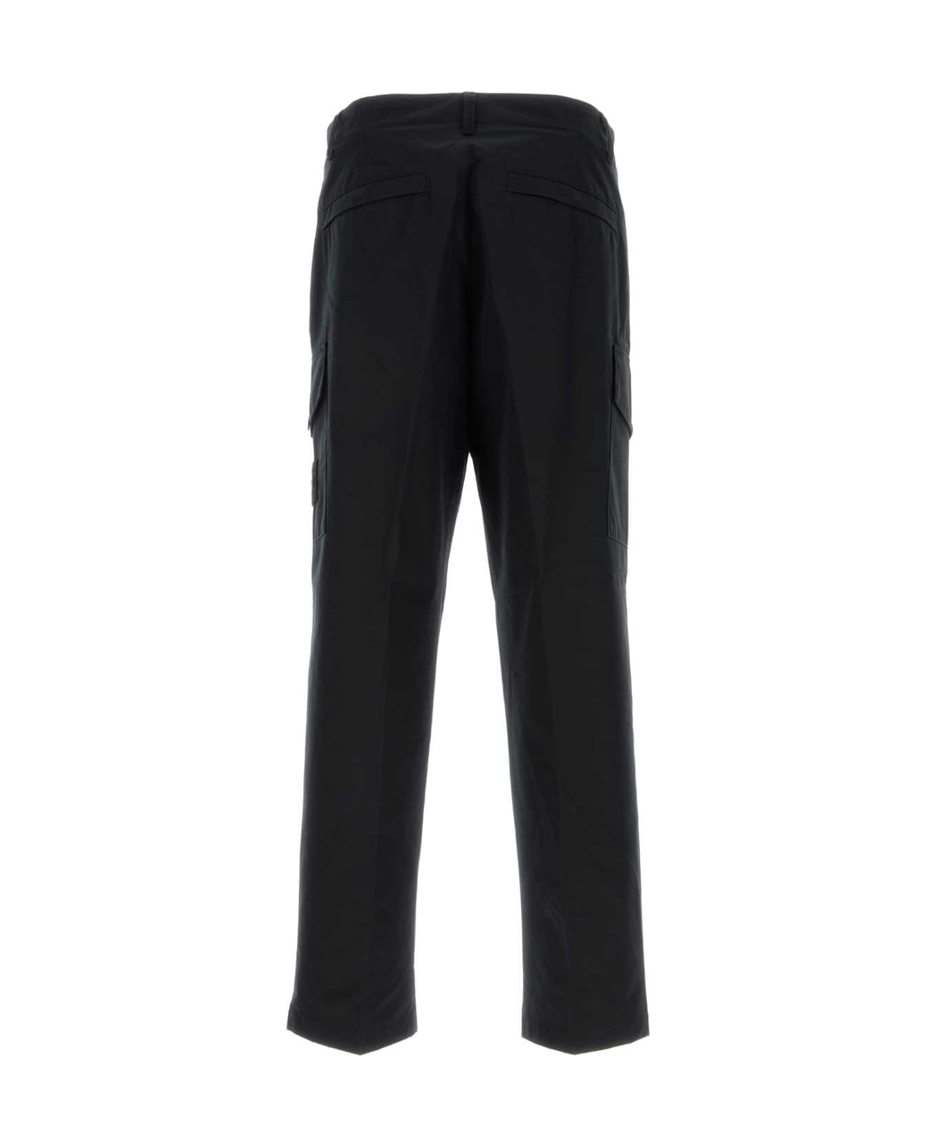 Stone Island Black Cotton Cargo Pant - BLACK