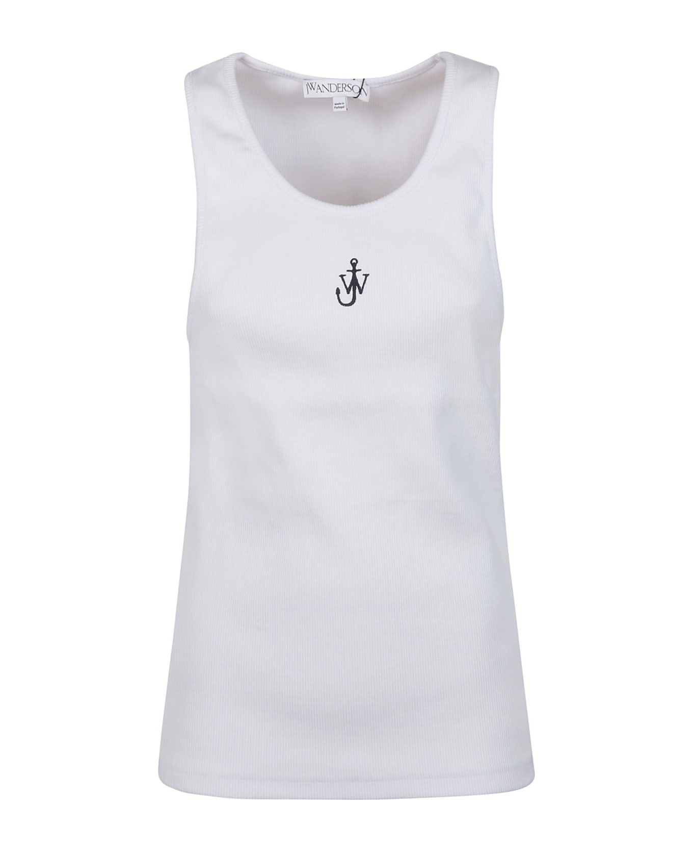 J.W. Anderson Anchor Embroidery Tank Top - White タンクトップ